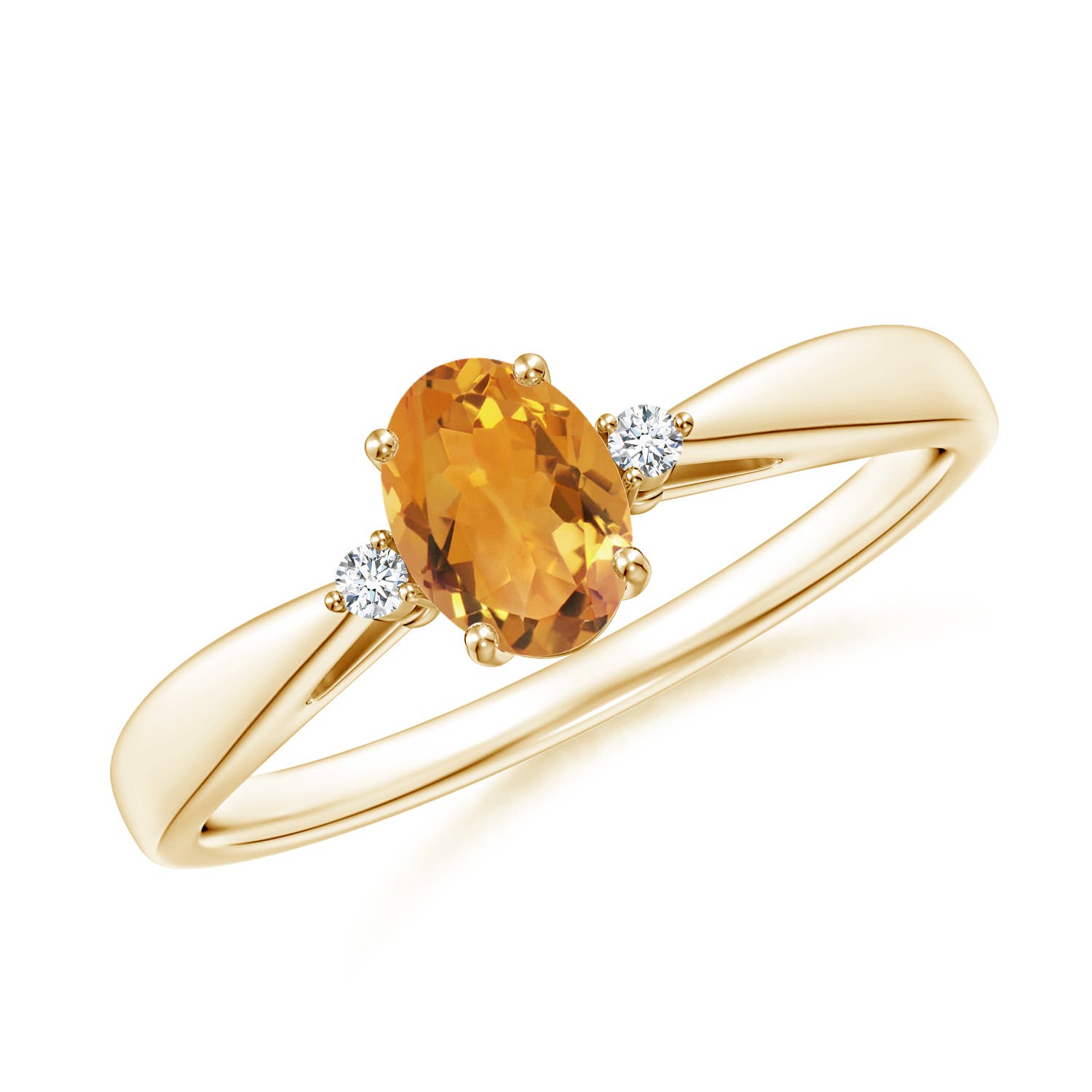 AA - Citrine / 0.43 CT / 14 KT Yellow Gold