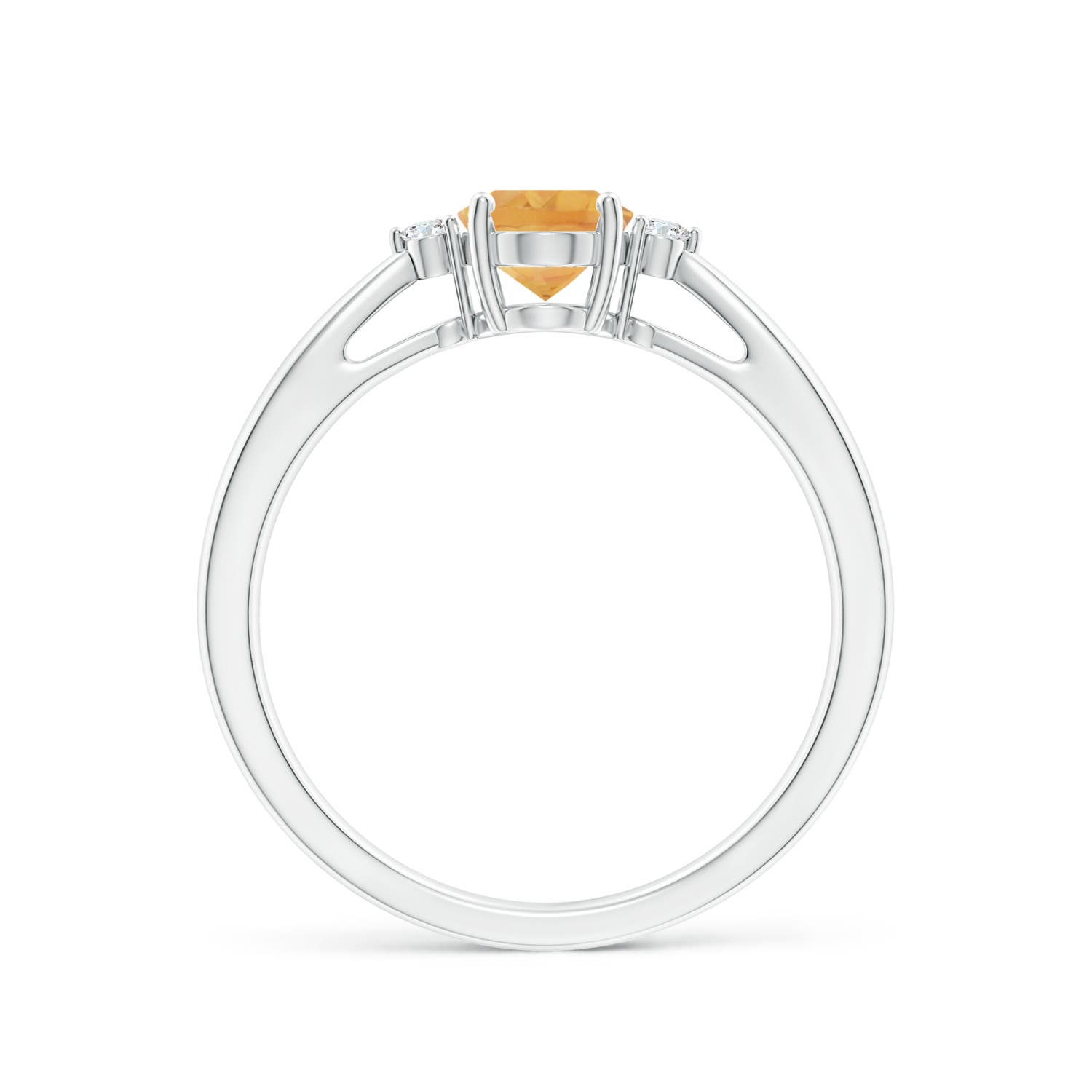 A - Citrine / 0.79 CT / 14 KT White Gold