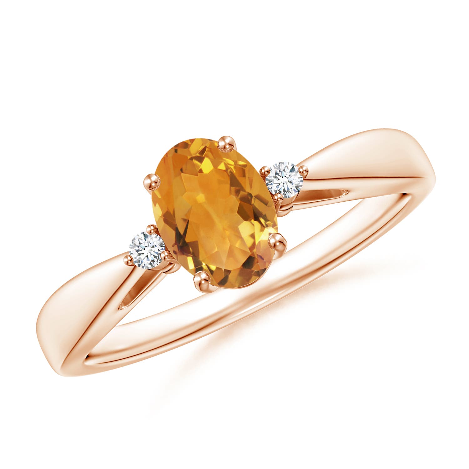 AA - Citrine / 0.79 CT / 14 KT Rose Gold