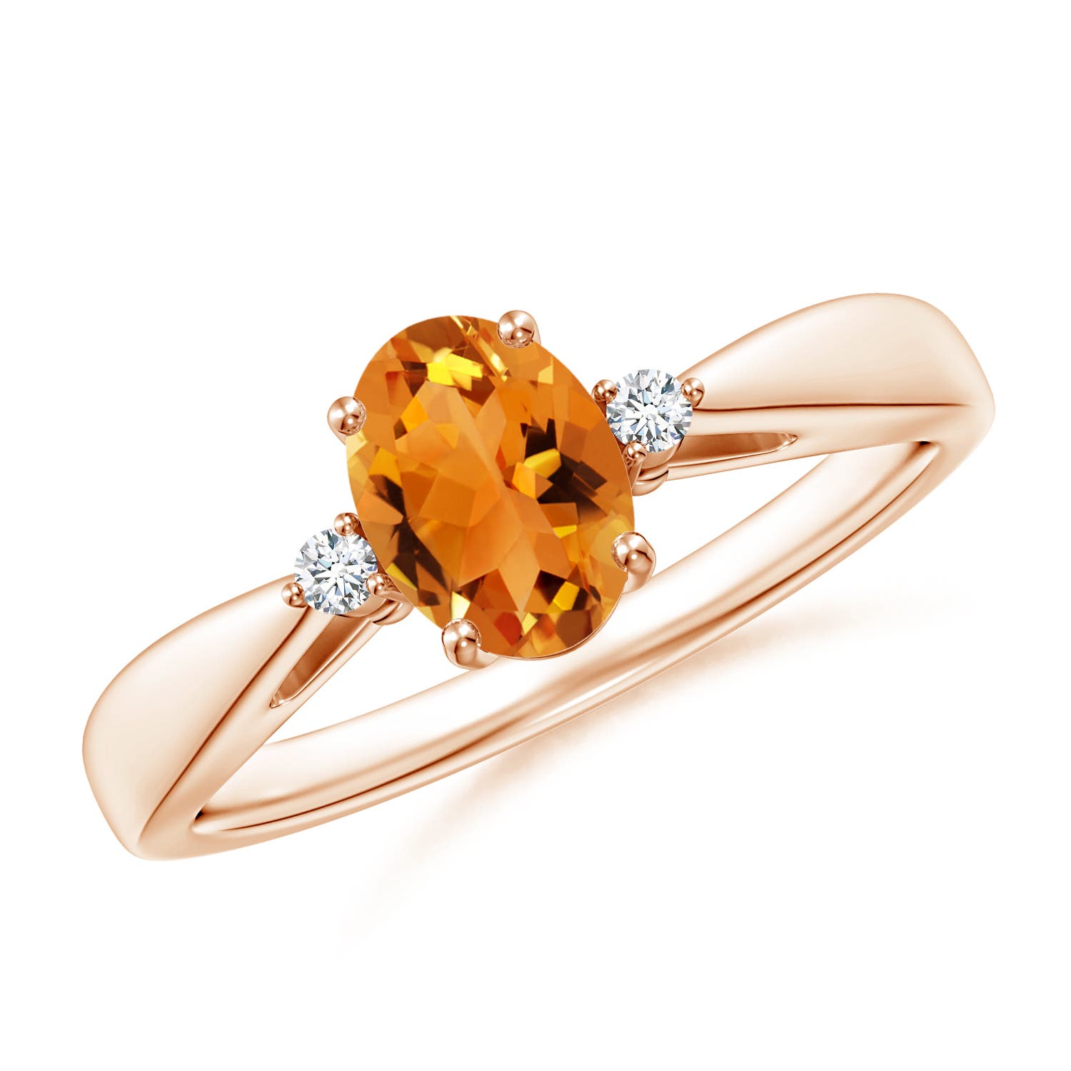 AAA - Citrine / 0.79 CT / 14 KT Rose Gold