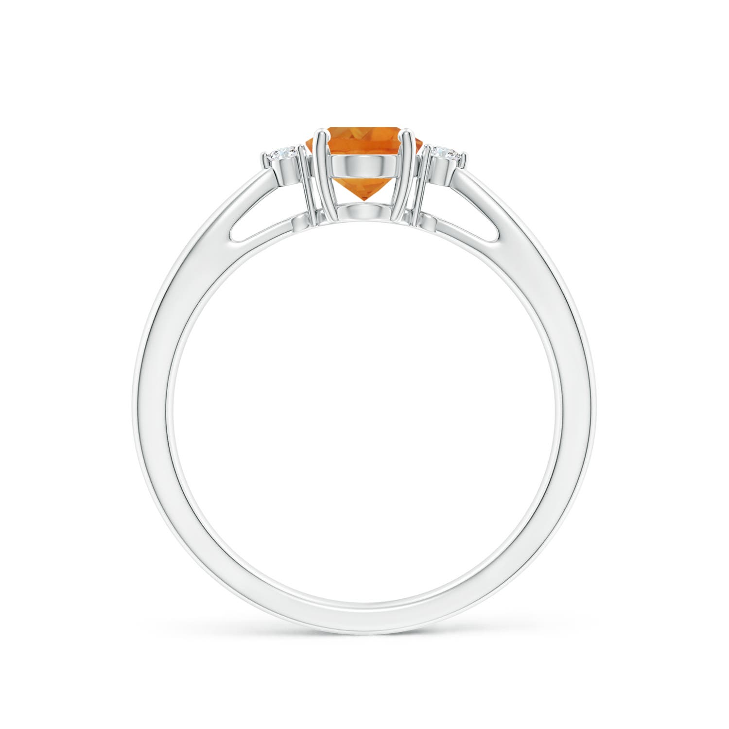 AAA - Citrine / 0.79 CT / 14 KT White Gold