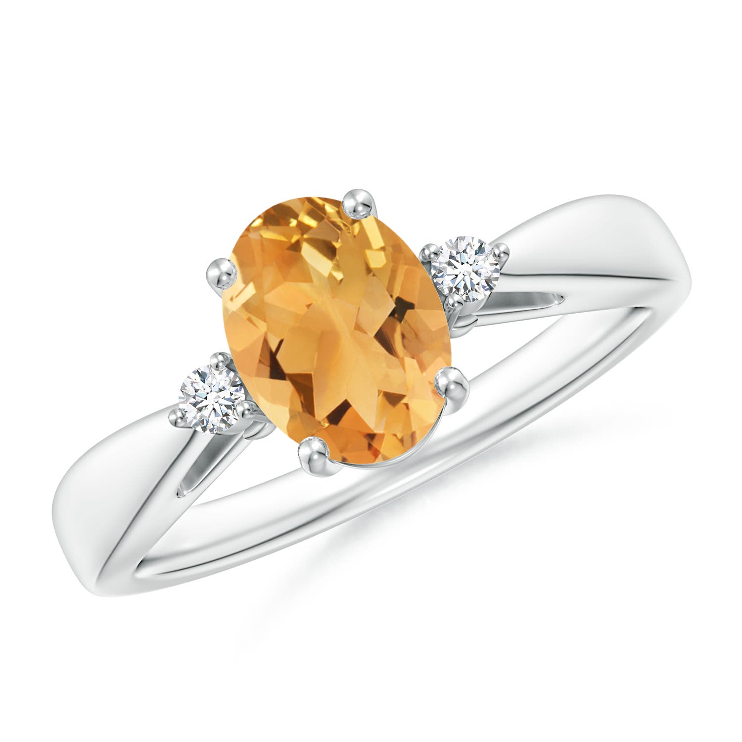 A - Citrine / 1.16 CT / 14 KT White Gold