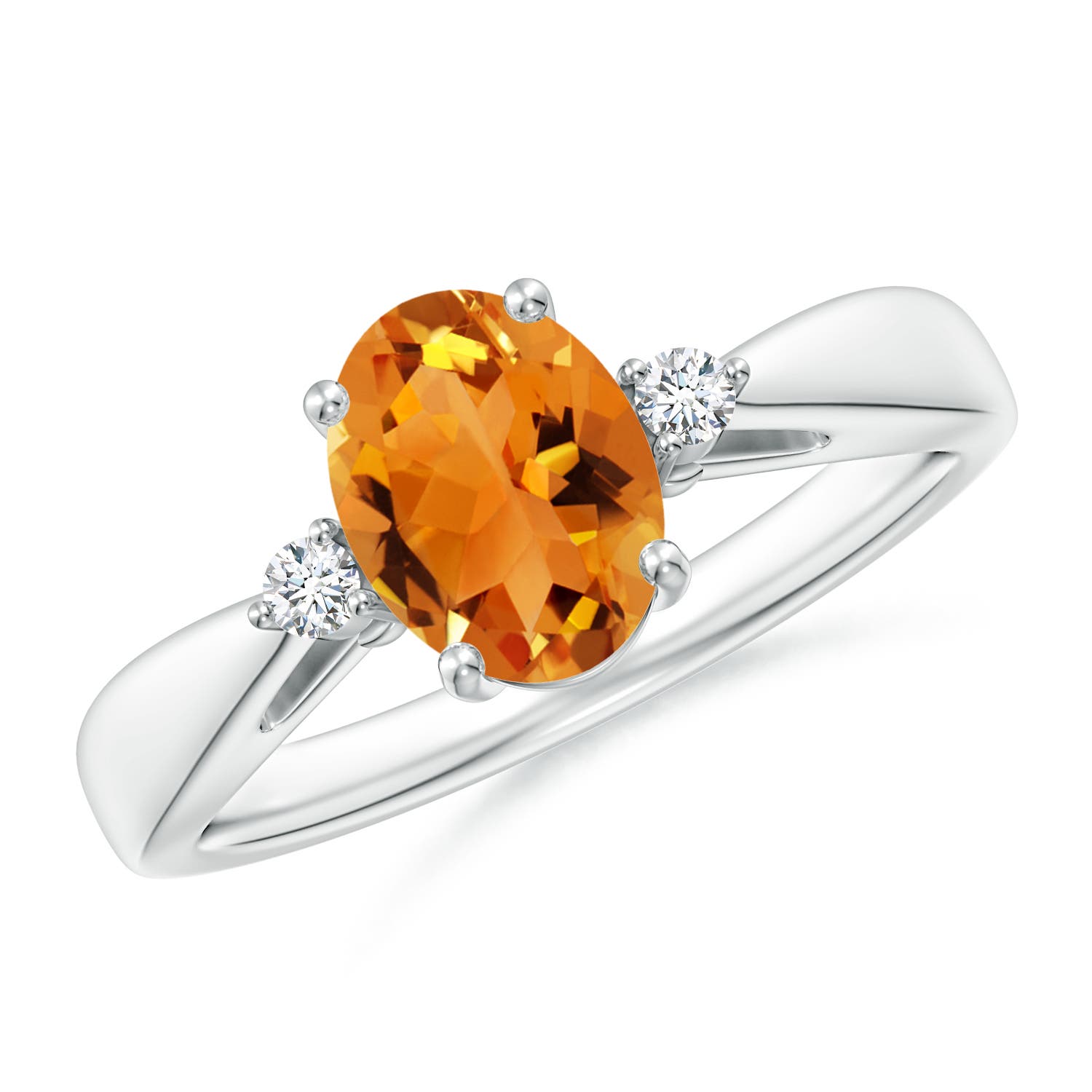 AAA - Citrine / 1.16 CT / 14 KT White Gold