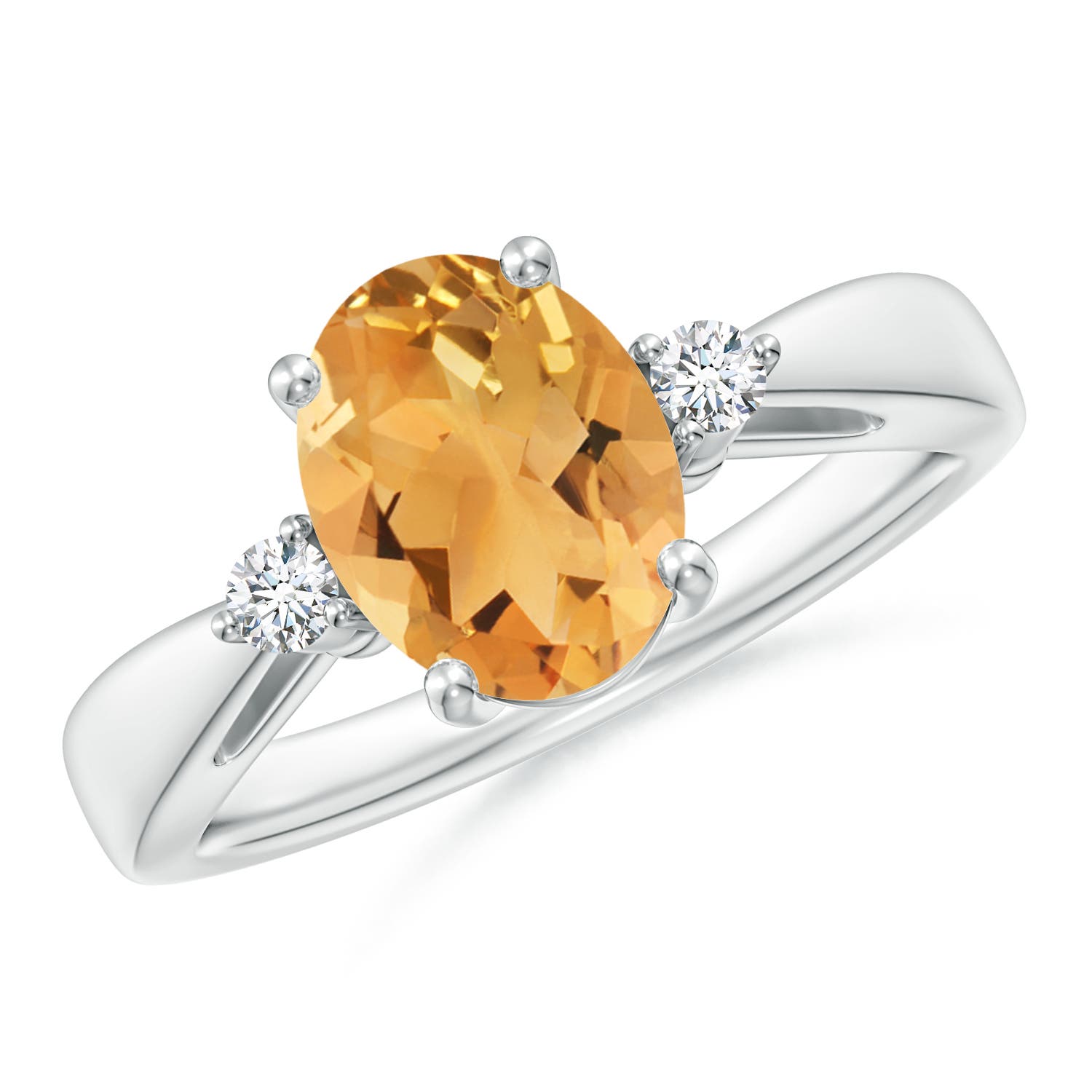 A - Citrine / 1.72 CT / 14 KT White Gold