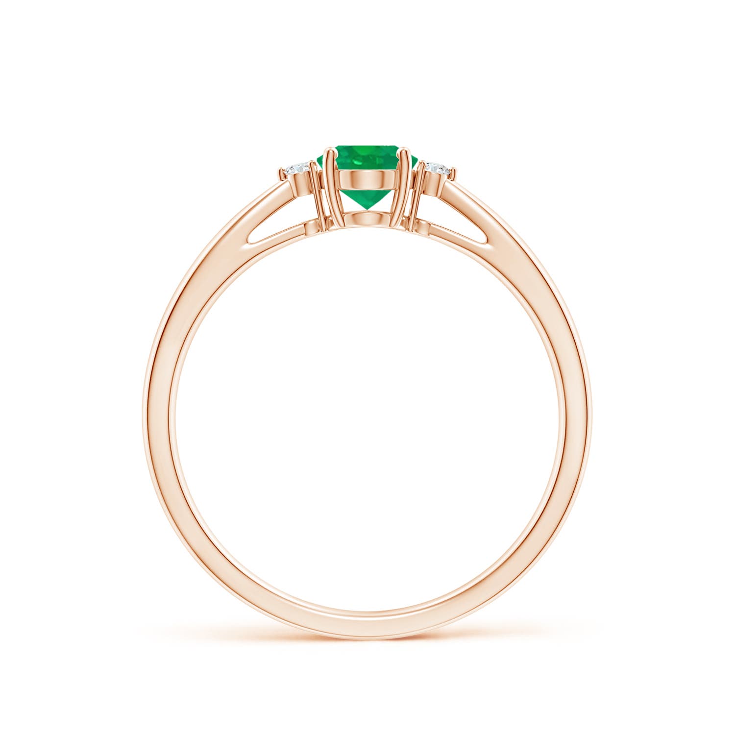 AA - Emerald / 0.43 CT / 14 KT Rose Gold