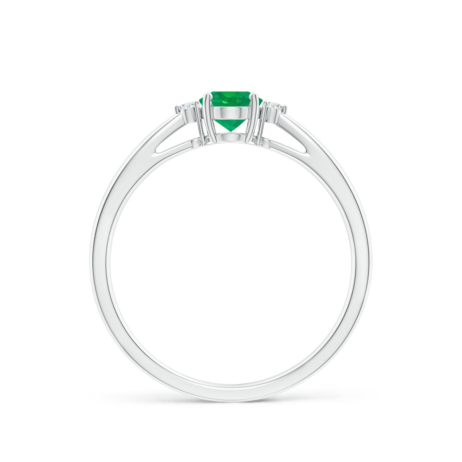 AA - Emerald / 0.43 CT / 14 KT White Gold