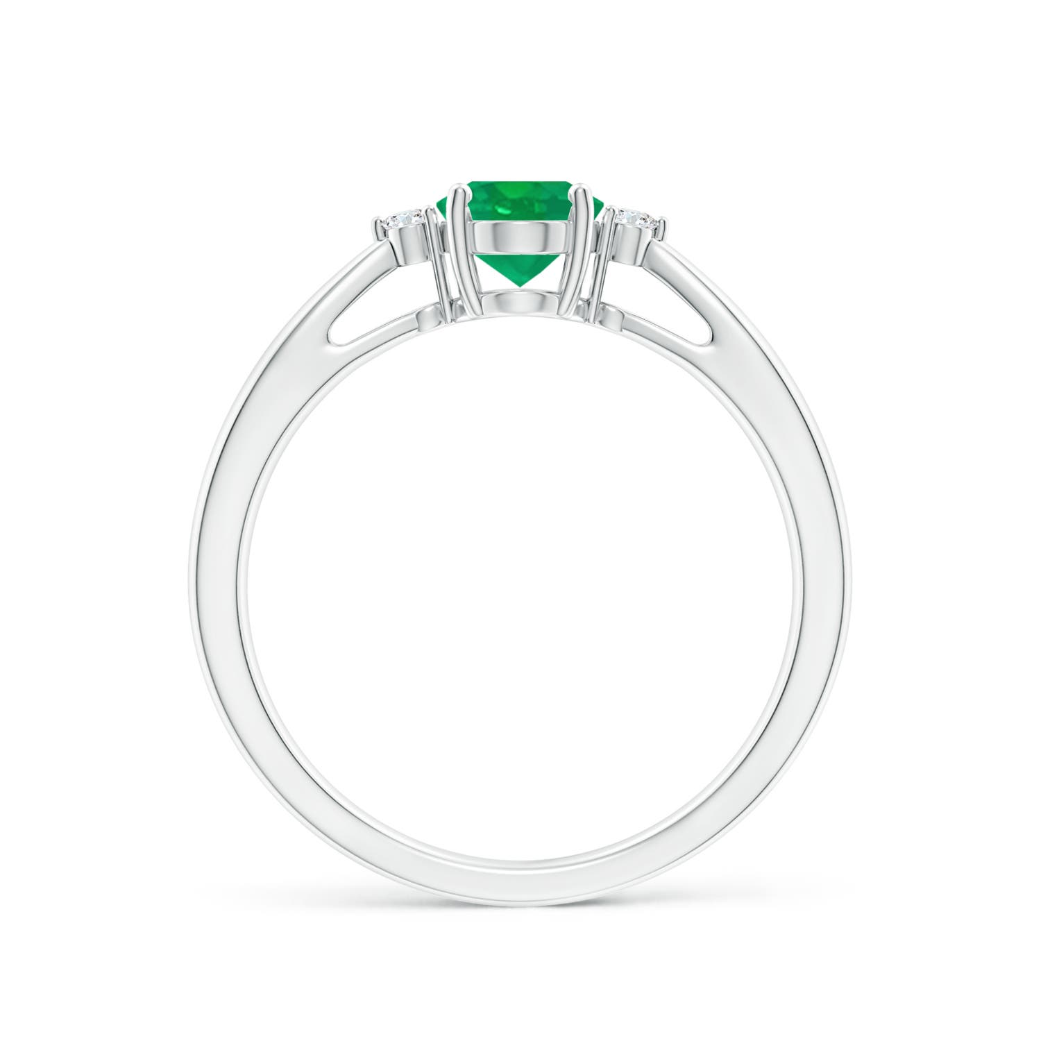 AA - Emerald / 0.7 CT / 14 KT White Gold