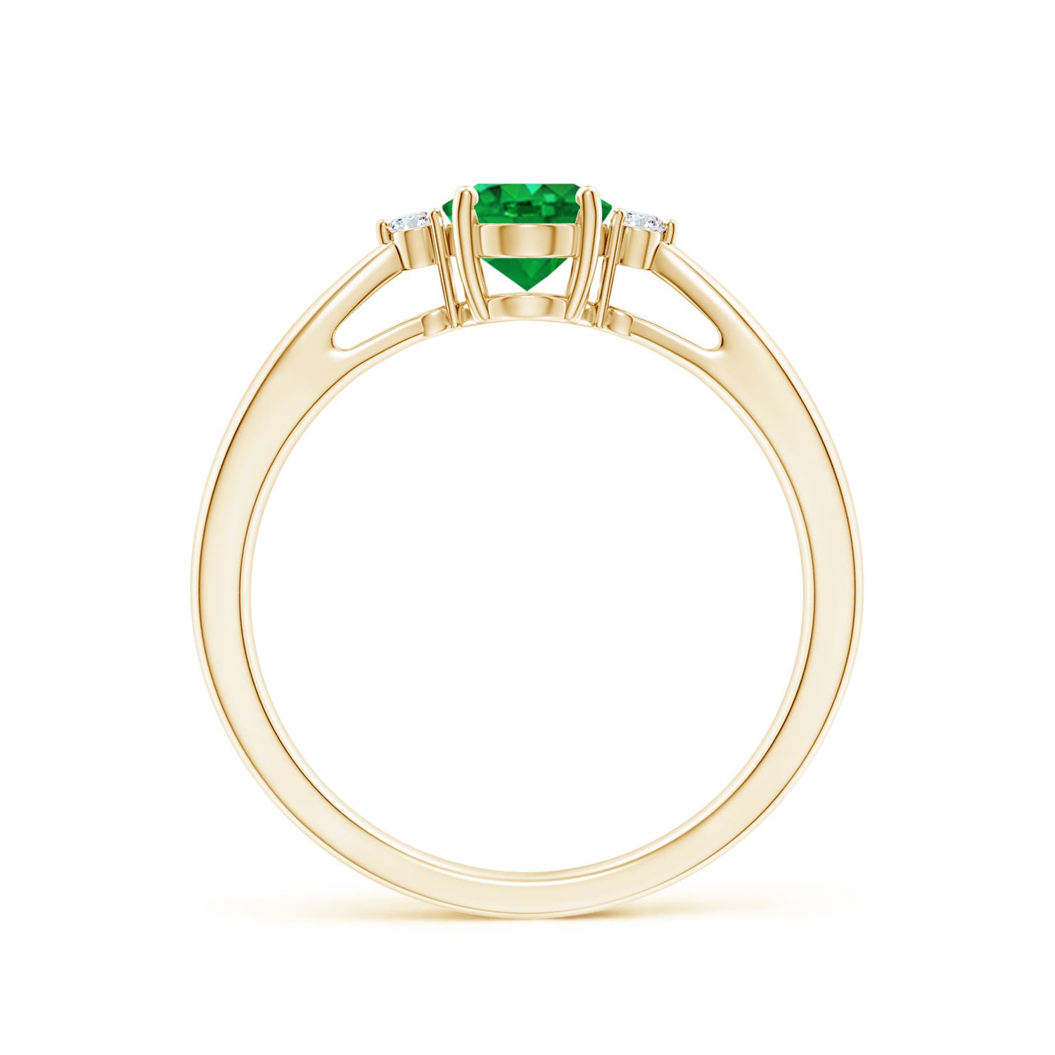 AAA - Emerald / 0.7 CT / 14 KT Yellow Gold