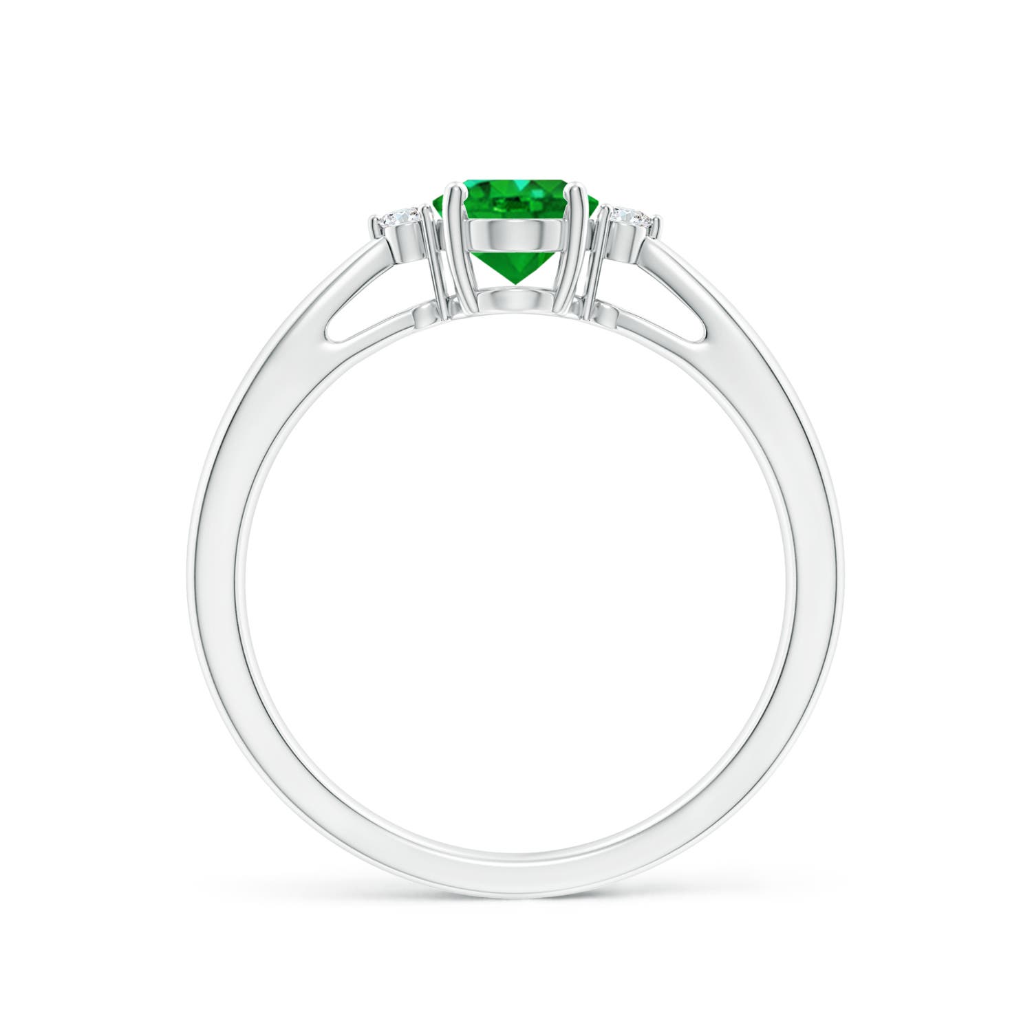 AAAA - Emerald / 0.7 CT / 14 KT White Gold