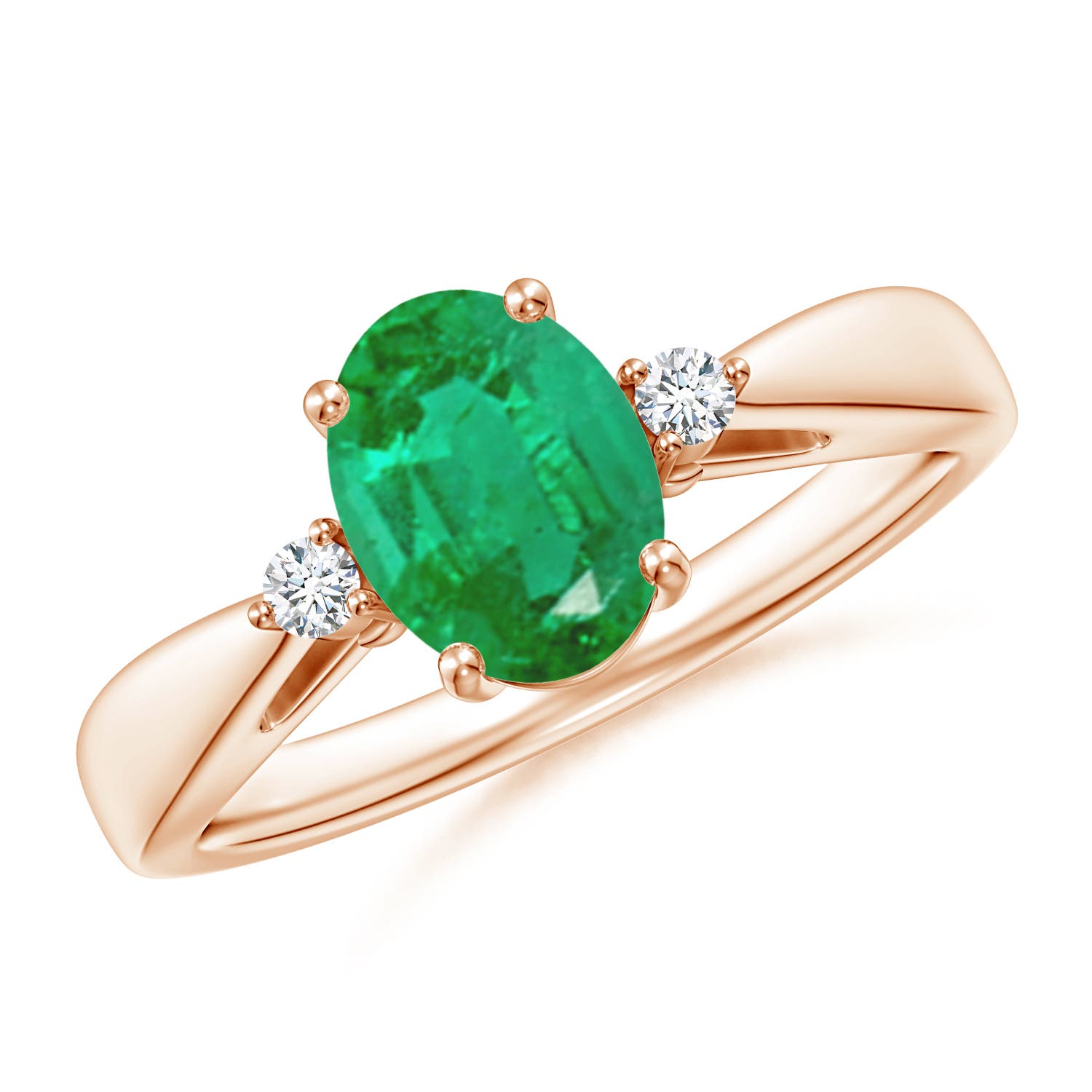 AA - Emerald / 1.16 CT / 14 KT Rose Gold