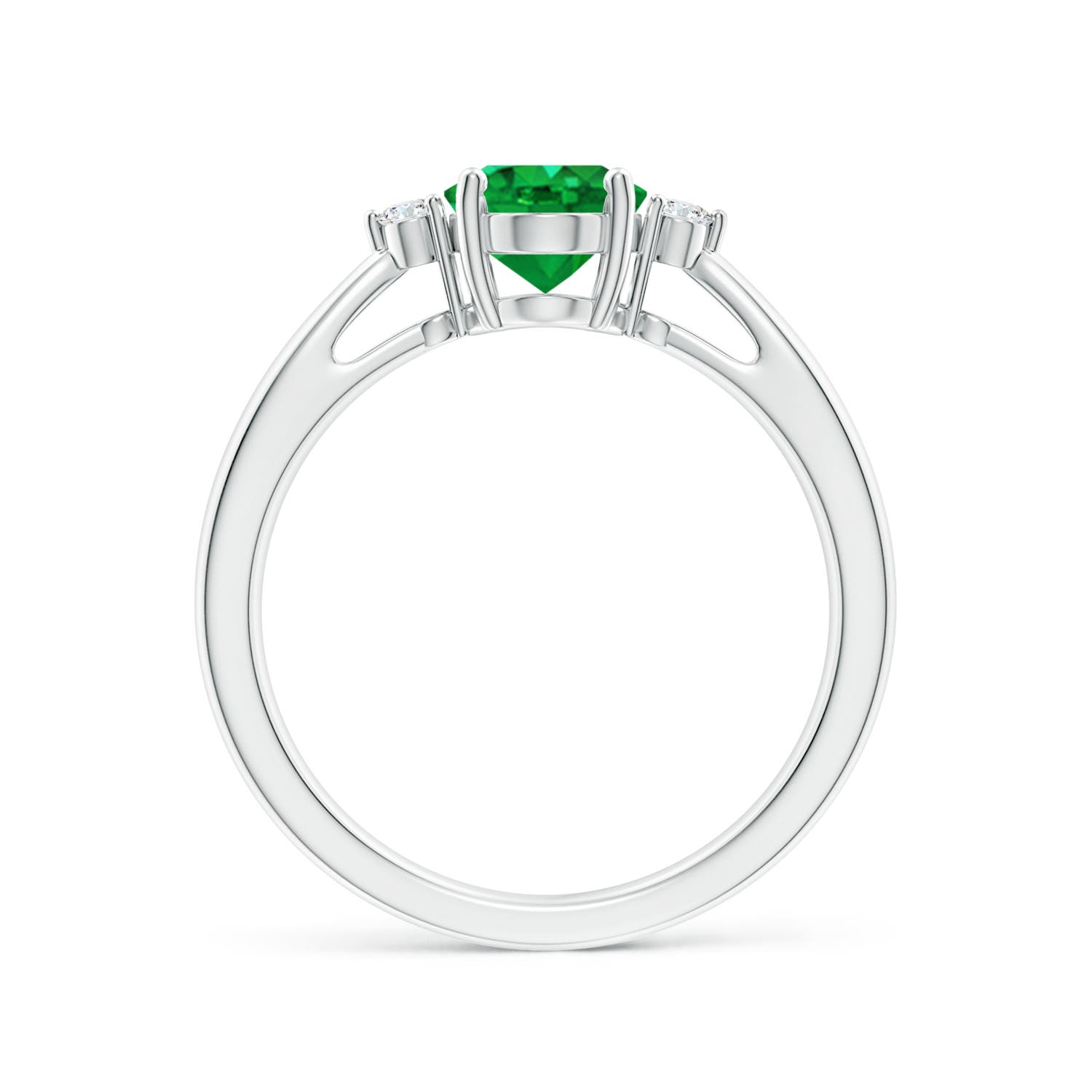 AAA - Emerald / 1.16 CT / 14 KT White Gold