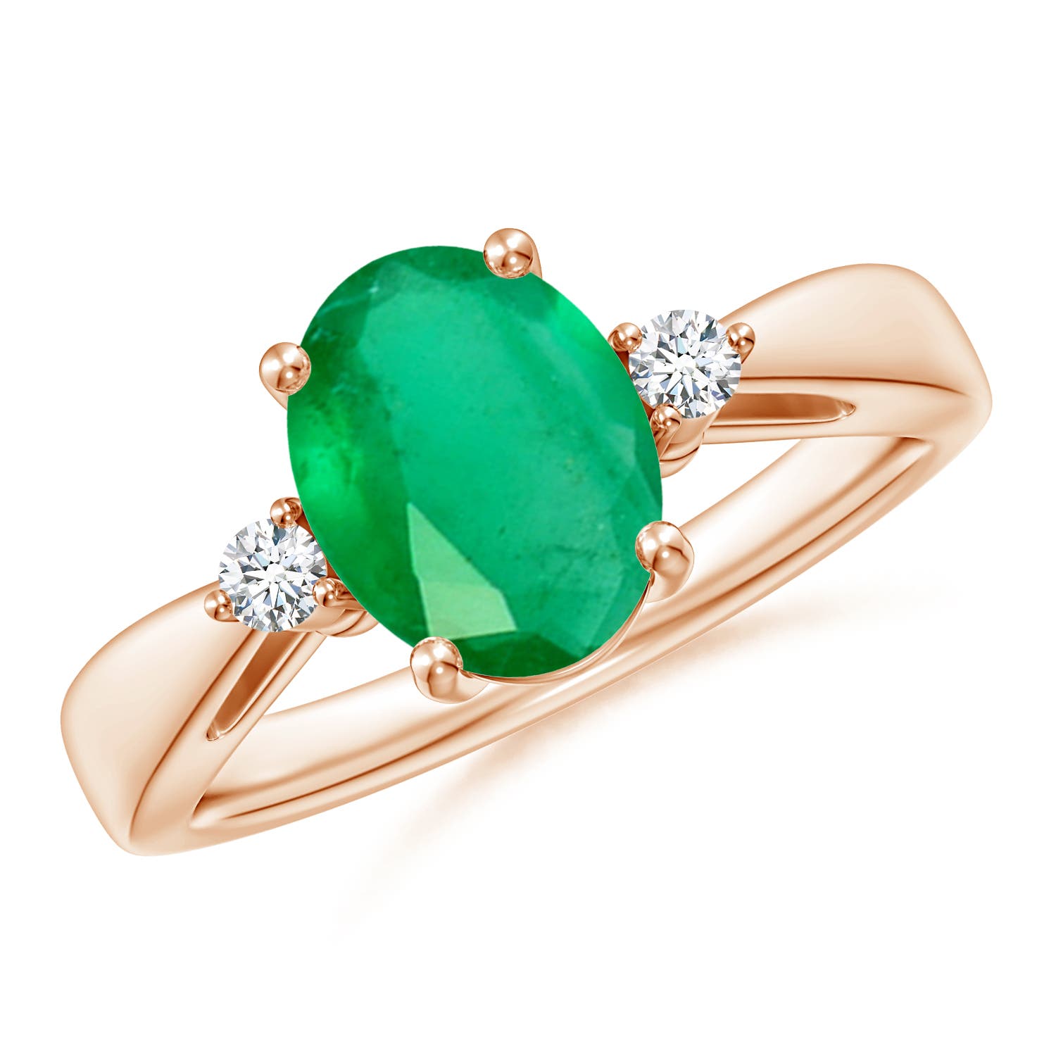 A - Emerald / 1.57 CT / 14 KT Rose Gold