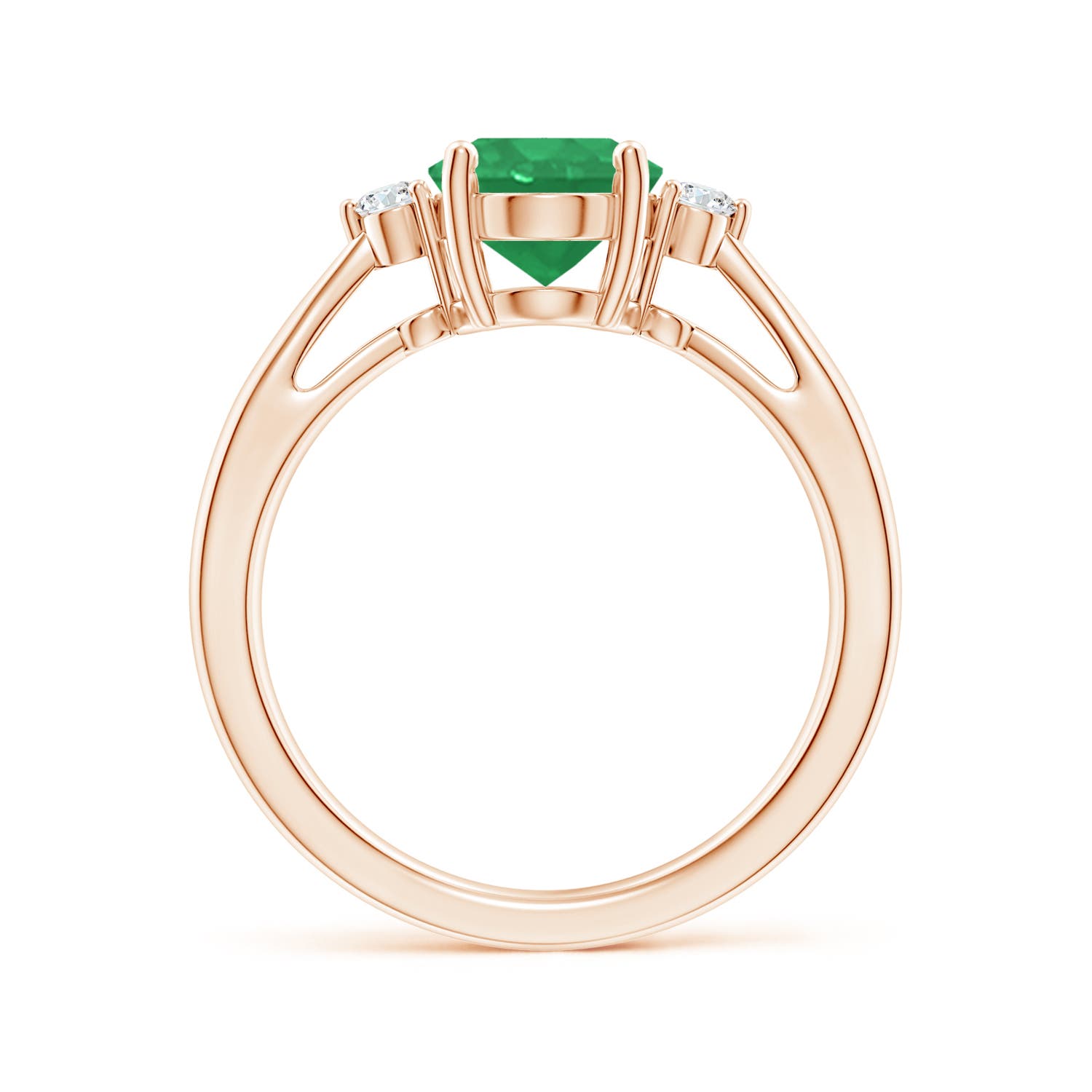 A - Emerald / 1.57 CT / 14 KT Rose Gold