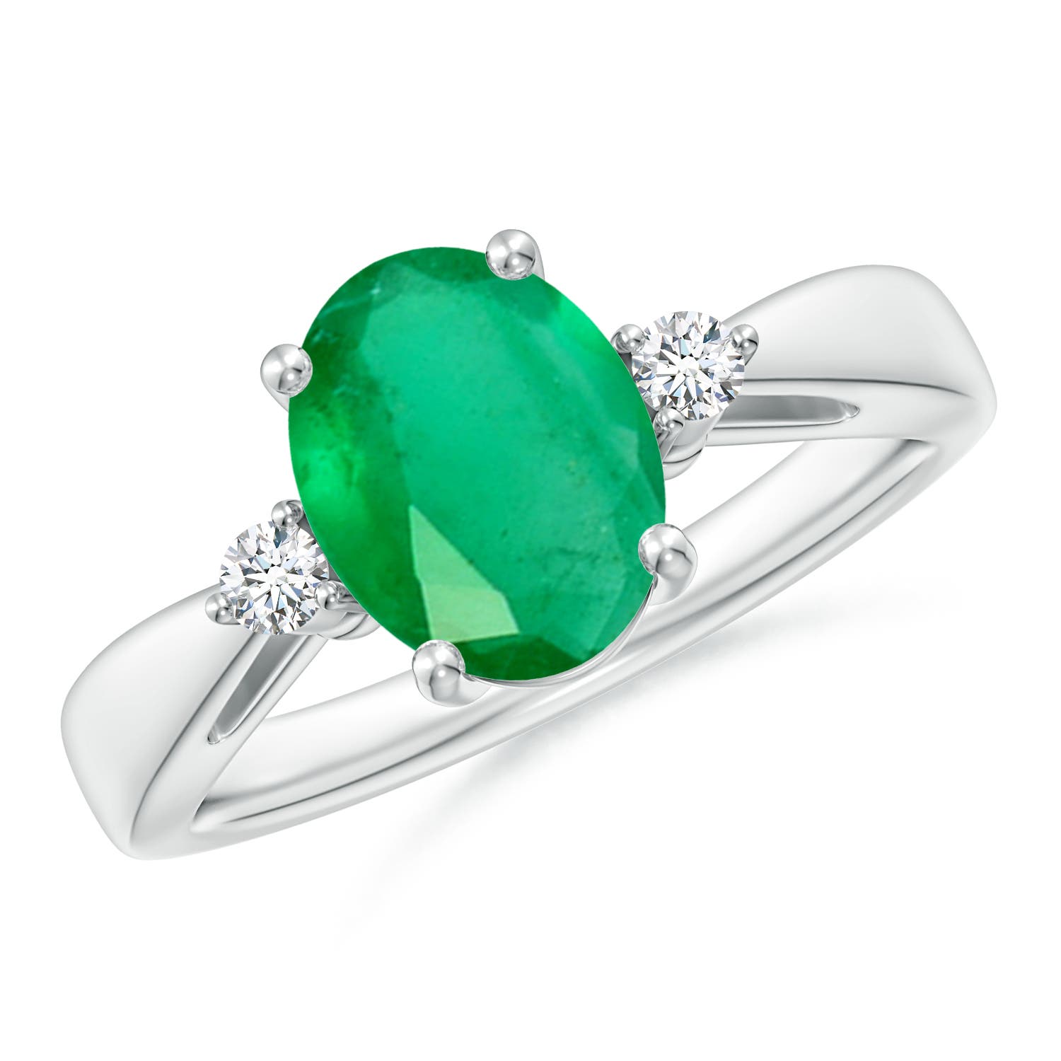 A - Emerald / 1.57 CT / 14 KT White Gold