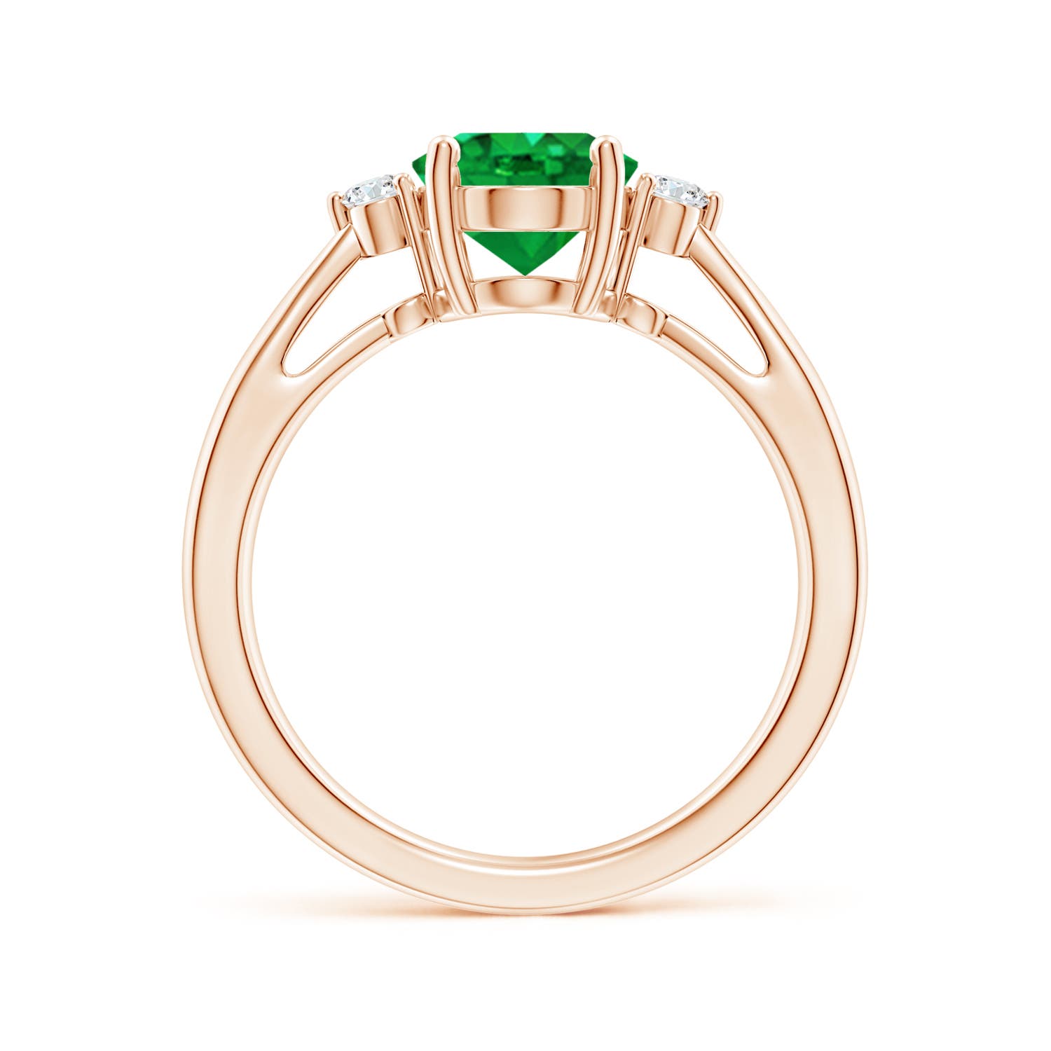 AAA - Emerald / 1.57 CT / 14 KT Rose Gold