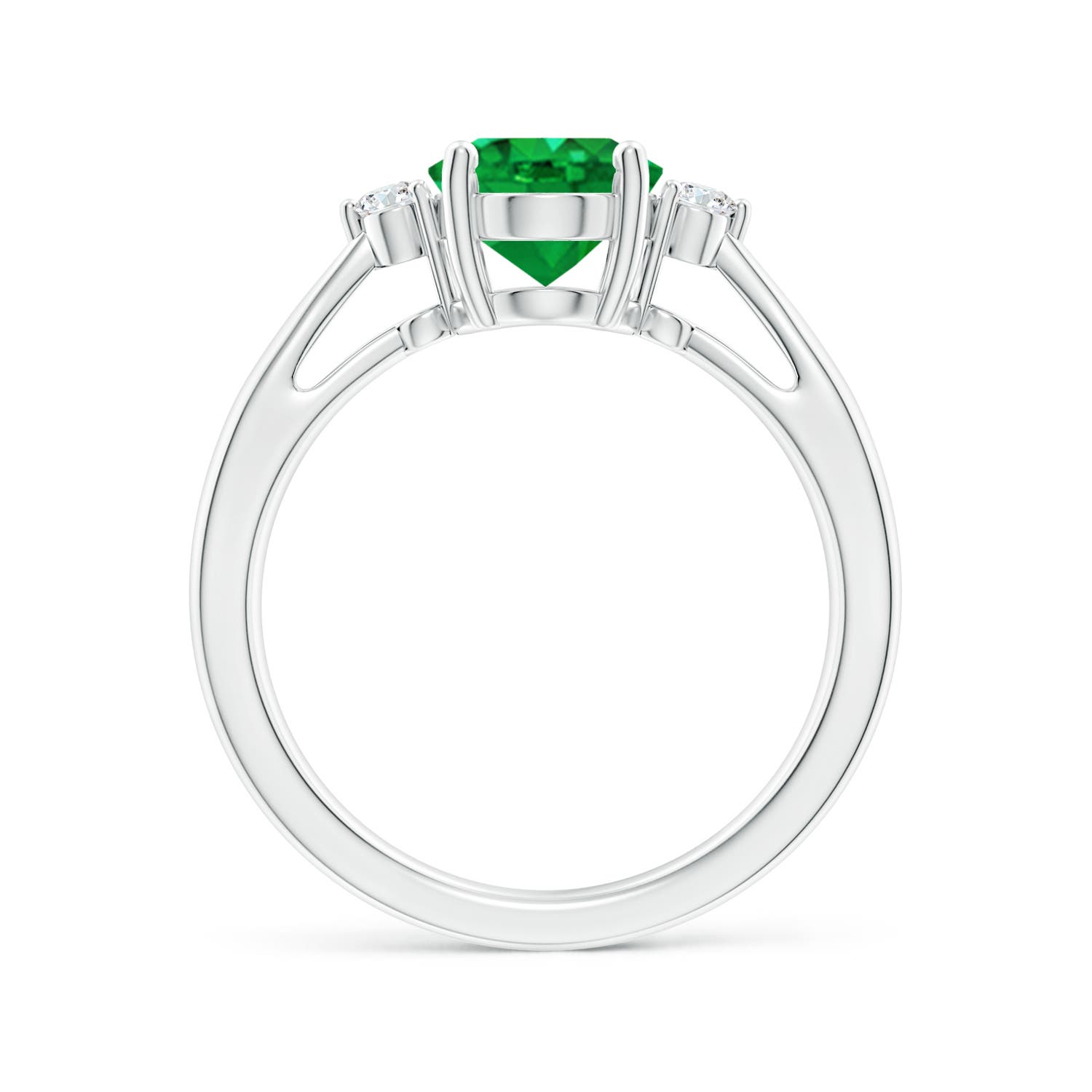 AAA - Emerald / 1.57 CT / 14 KT White Gold