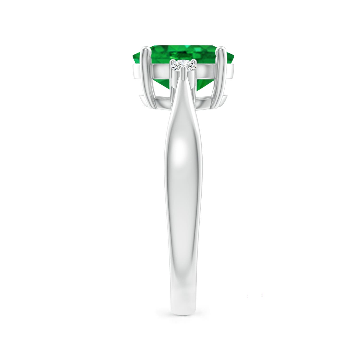 AAA - Emerald / 1.57 CT / 14 KT White Gold