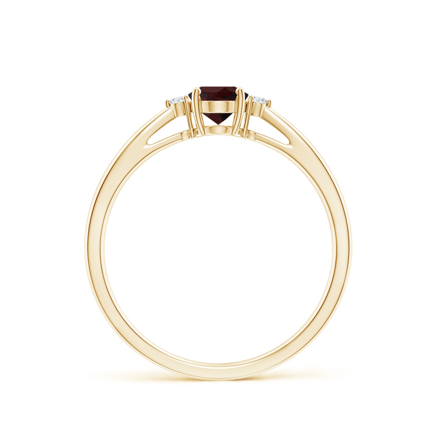 A - Garnet / 0.58 CT / 14 KT Yellow Gold