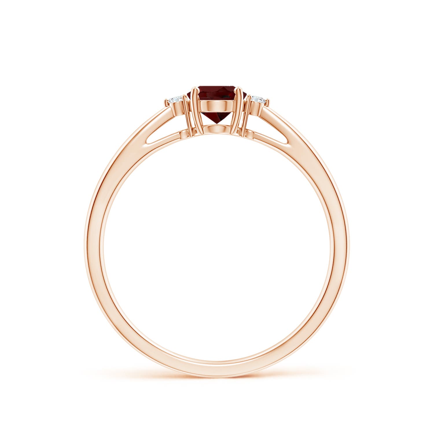 AAA - Garnet / 0.58 CT / 14 KT Rose Gold