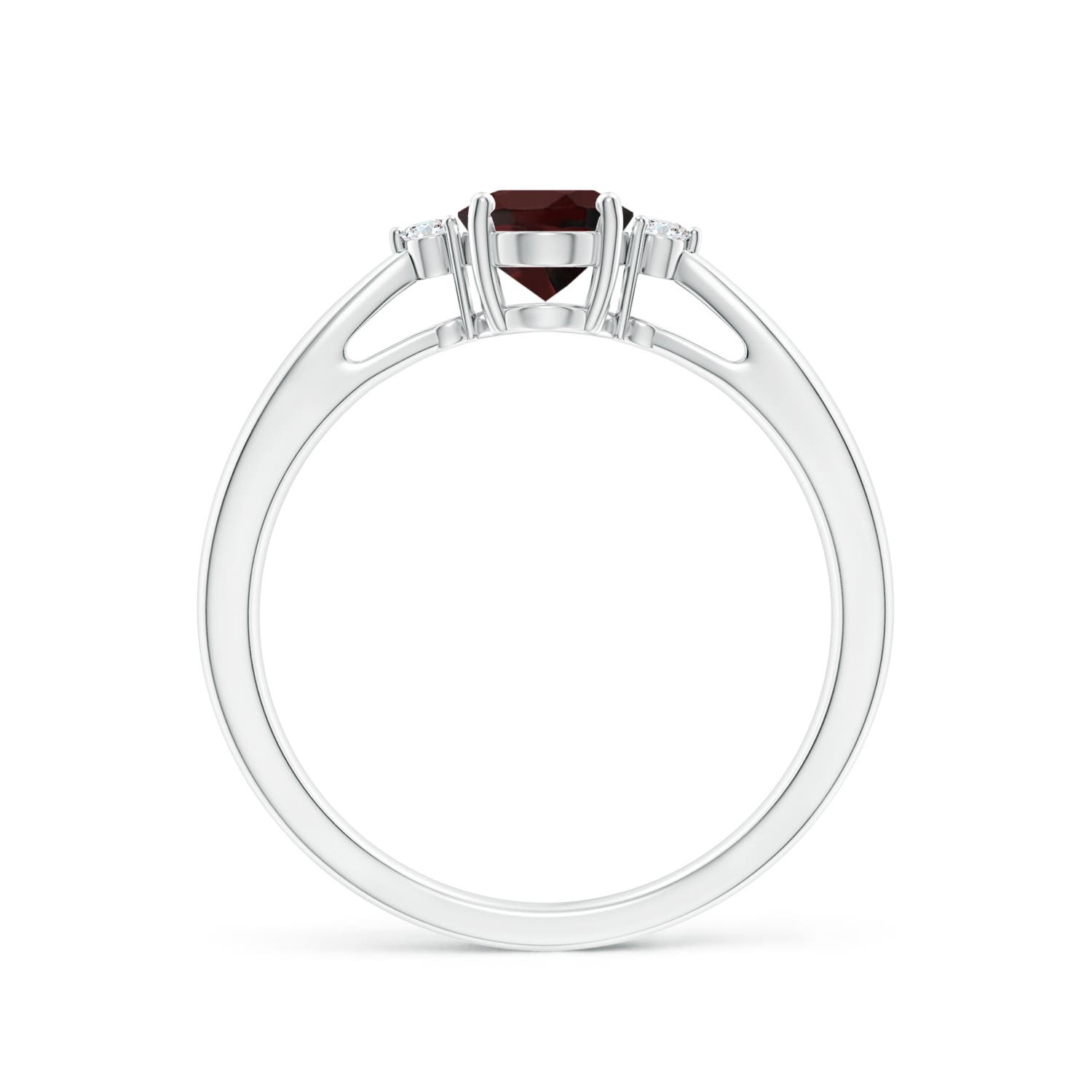 A - Garnet / 0.94 CT / 14 KT White Gold