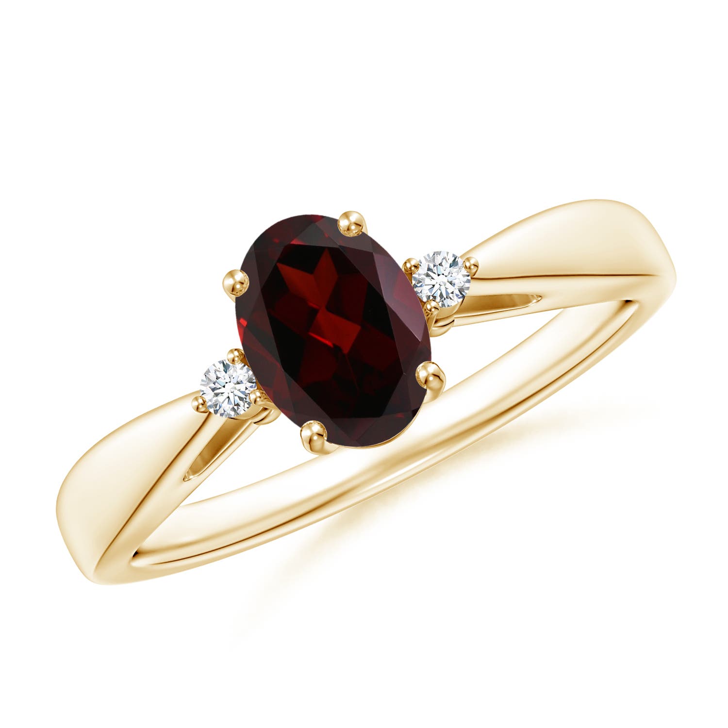 A - Garnet / 0.94 CT / 14 KT Yellow Gold