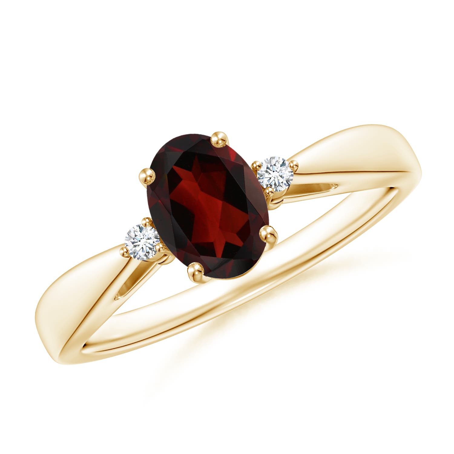 AA - Garnet / 0.94 CT / 14 KT Yellow Gold