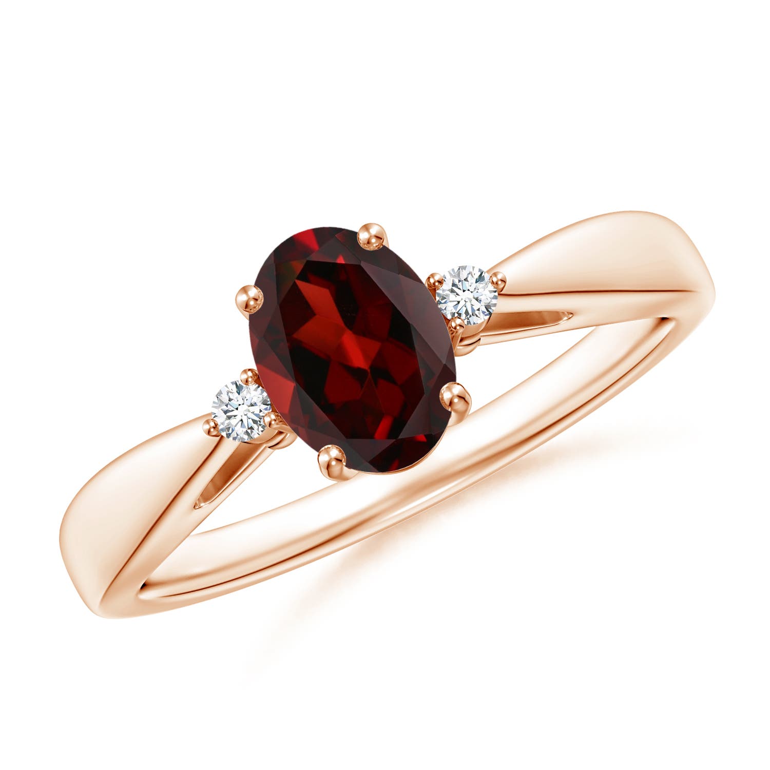 AAA - Garnet / 0.94 CT / 14 KT Rose Gold