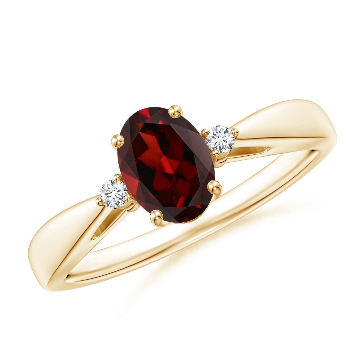 AAA - Garnet / 0.94 CT / 14 KT Yellow Gold