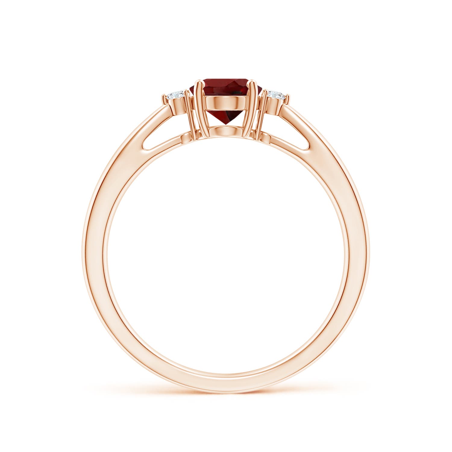 AAAA - Garnet / 0.94 CT / 14 KT Rose Gold