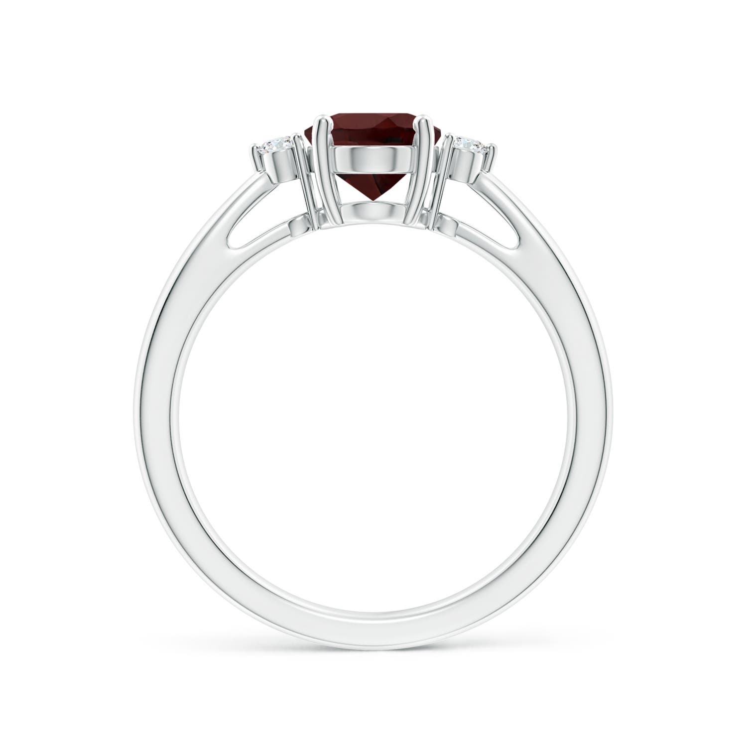 AA - Garnet / 1.51 CT / 14 KT White Gold