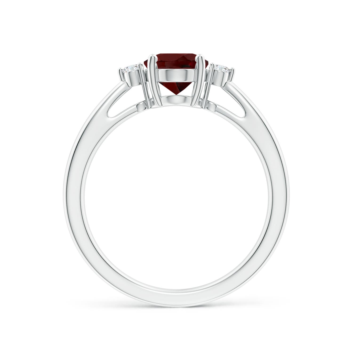 AAA - Garnet / 1.51 CT / 14 KT White Gold