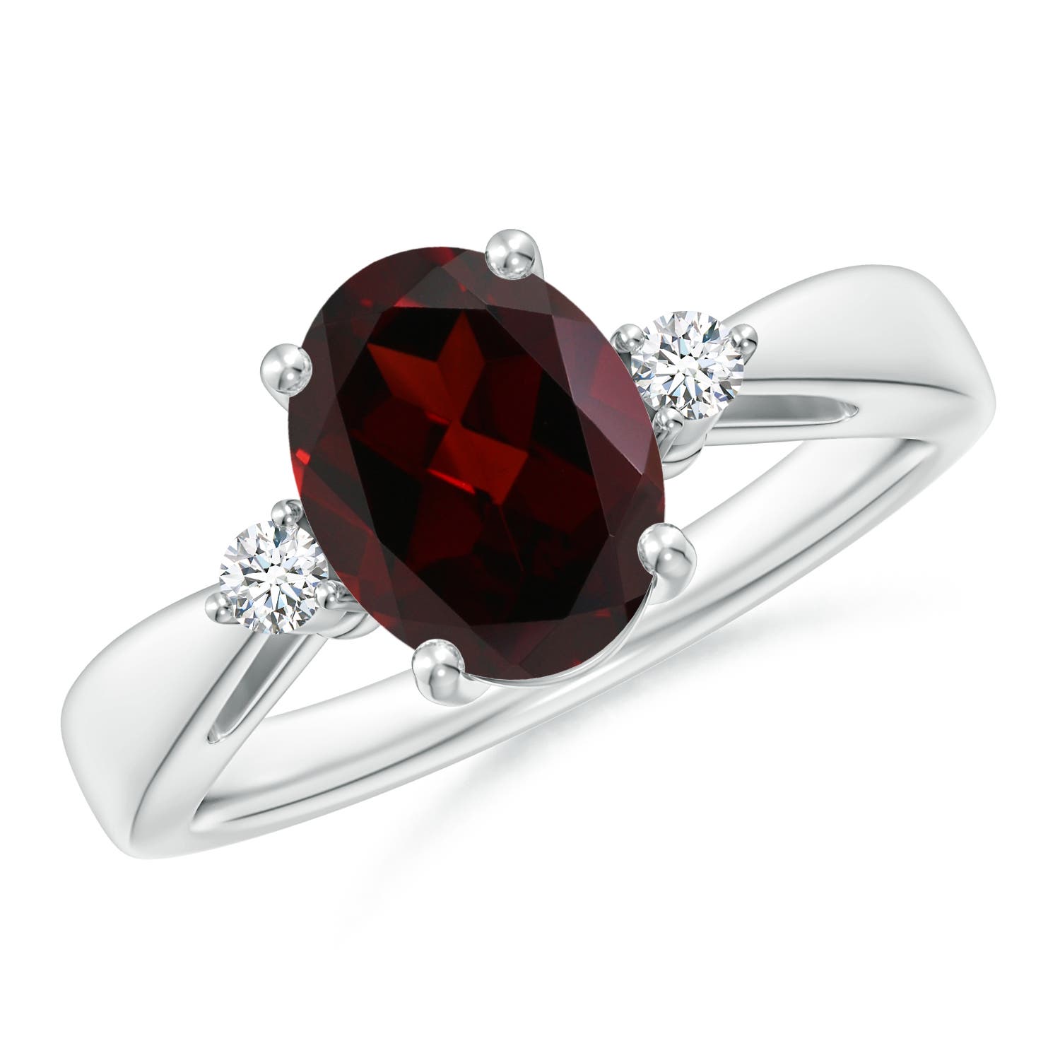 A - Garnet / 2.07 CT / 14 KT White Gold