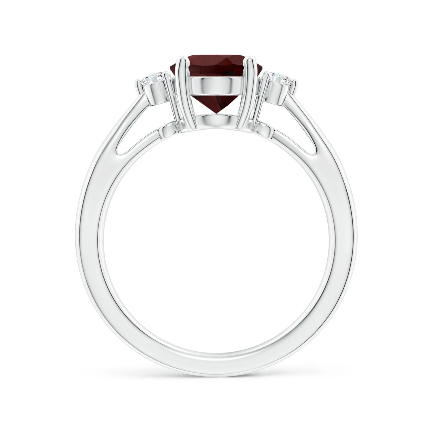 AA - Garnet / 2.07 CT / 14 KT White Gold