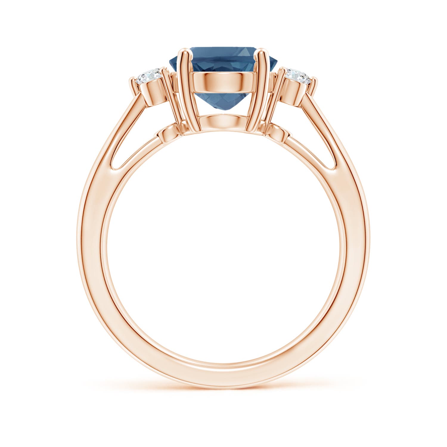 A - London Blue Topaz / 3.34 CT / 14 KT Rose Gold