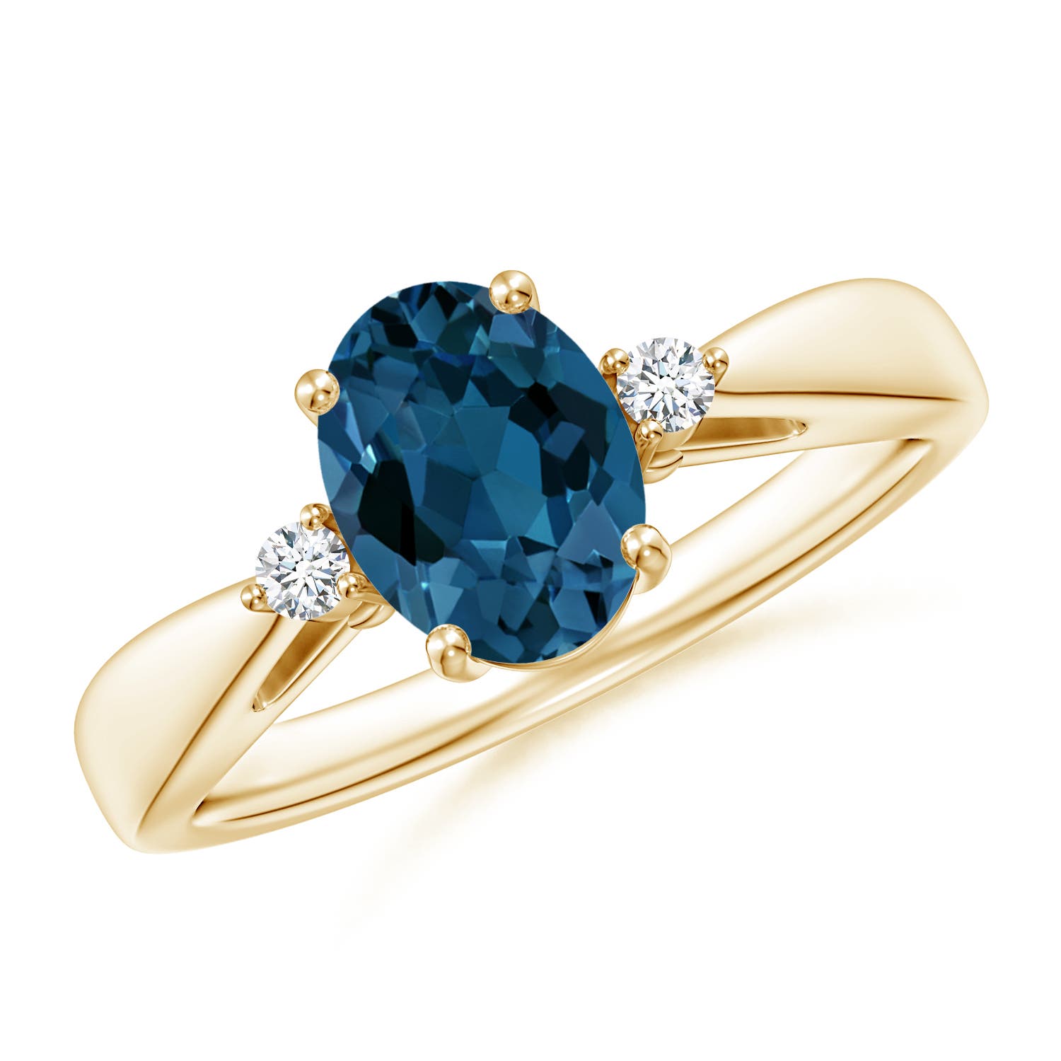 AAA - London Blue Topaz / 1.56 CT / 14 KT Yellow Gold