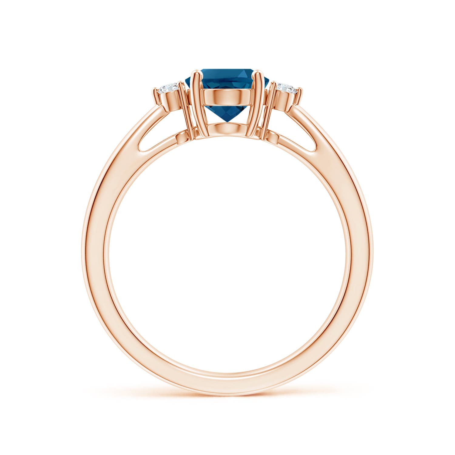 AAAA - London Blue Topaz / 1.56 CT / 14 KT Rose Gold