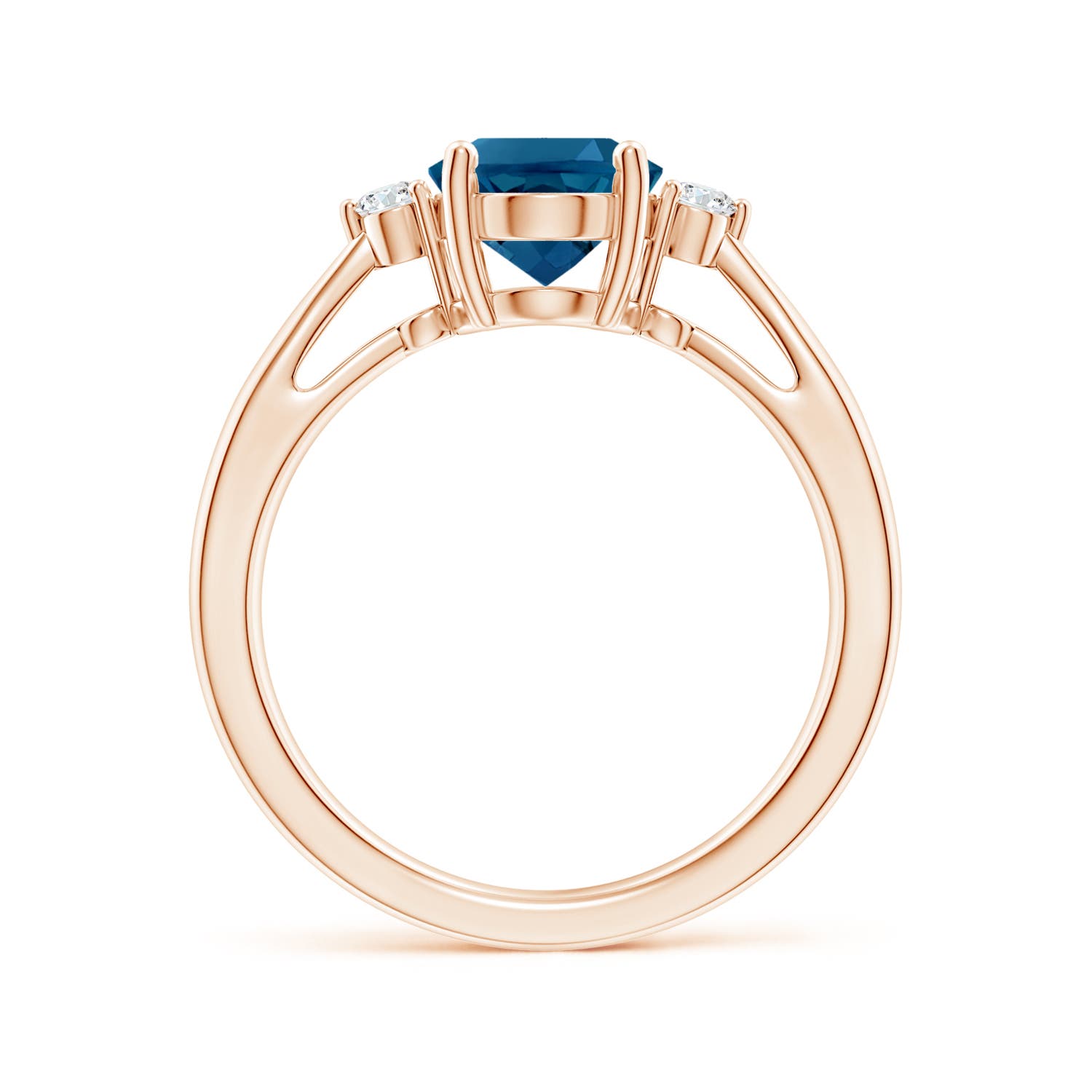 AAAA - London Blue Topaz / 2.32 CT / 14 KT Rose Gold