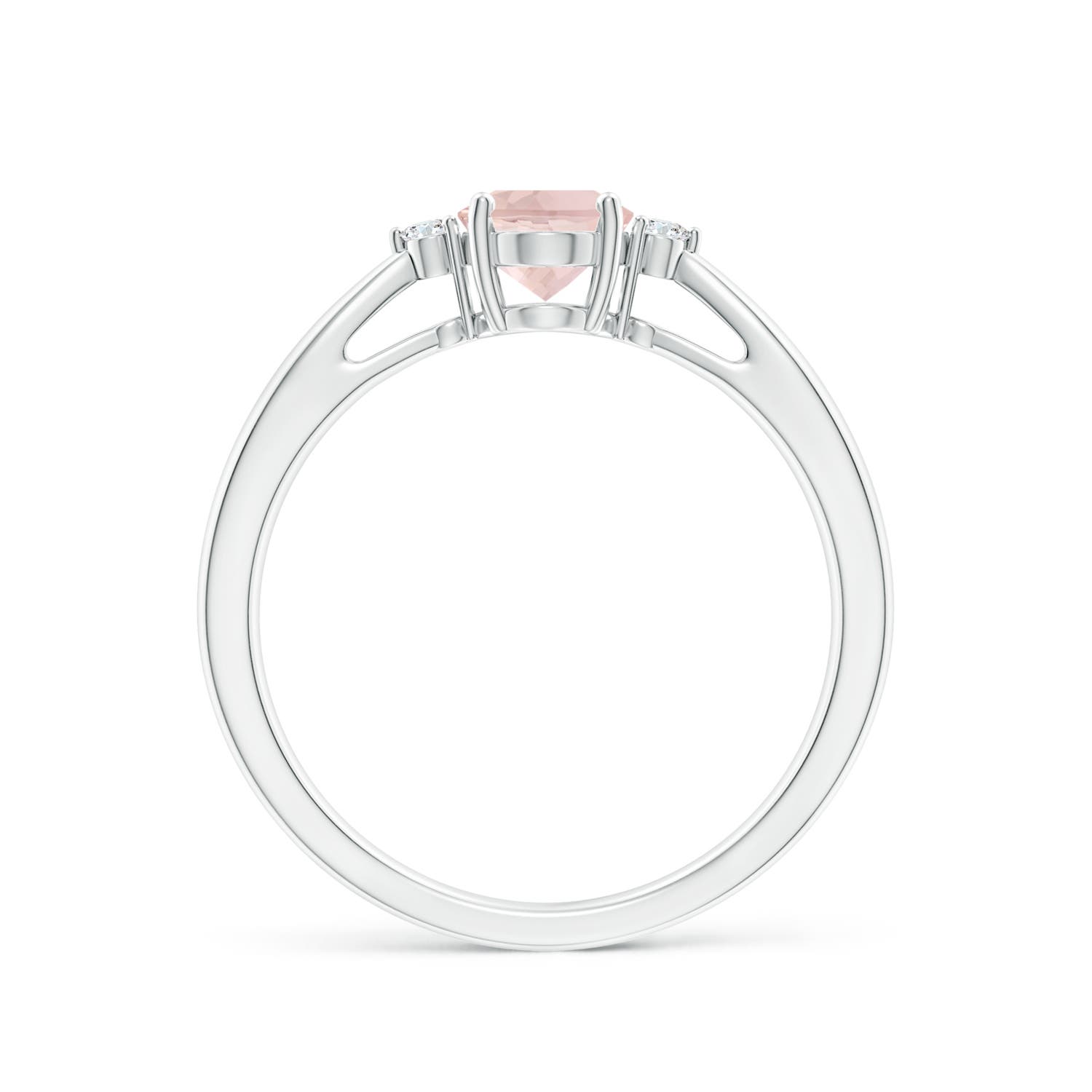 A - Morganite / 0.74 CT / 14 KT White Gold