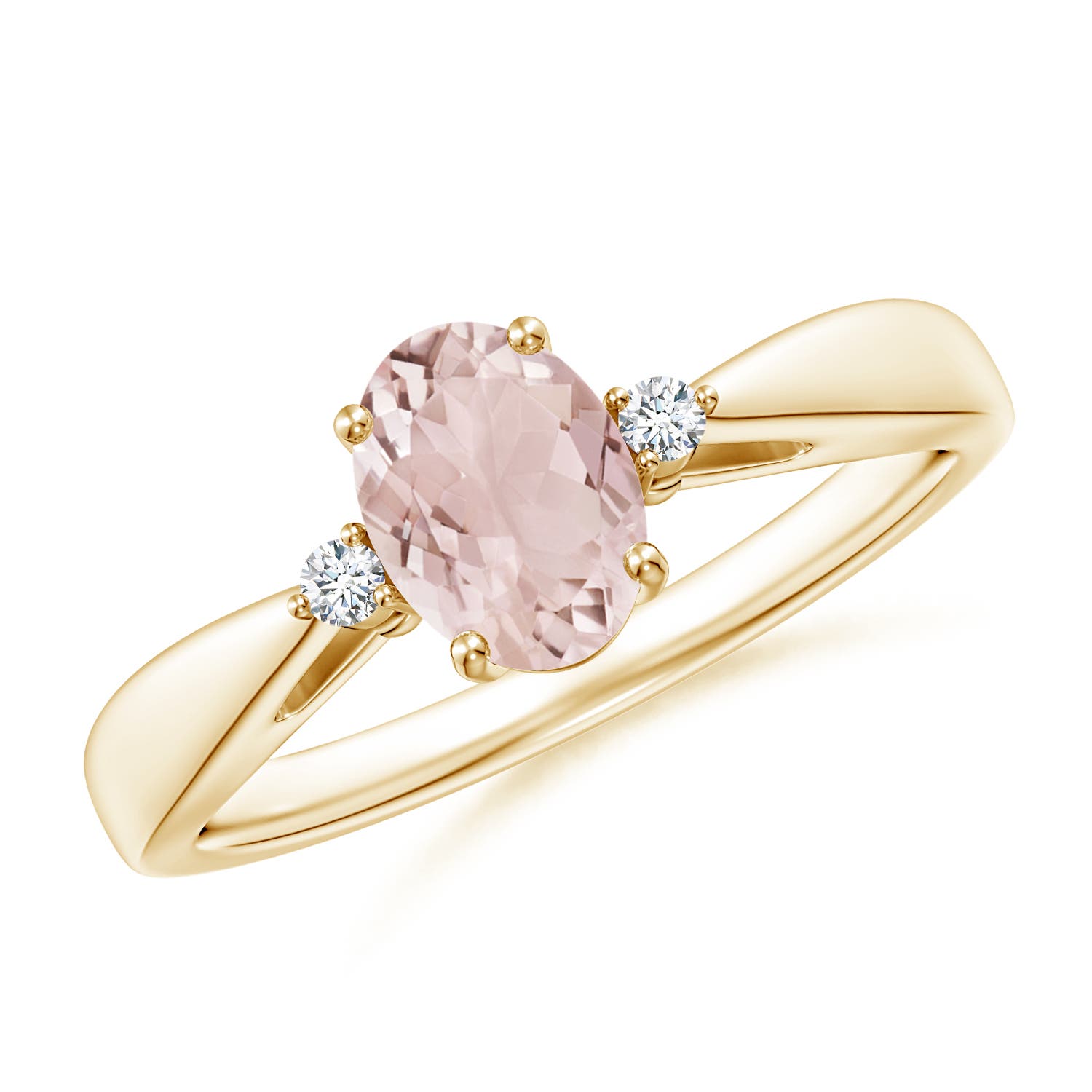 A - Morganite / 0.74 CT / 14 KT Yellow Gold