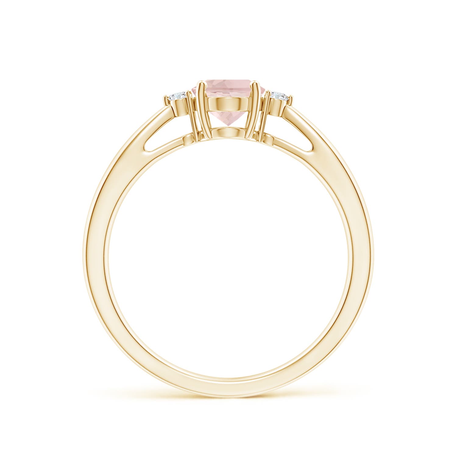 A - Morganite / 0.74 CT / 14 KT Yellow Gold