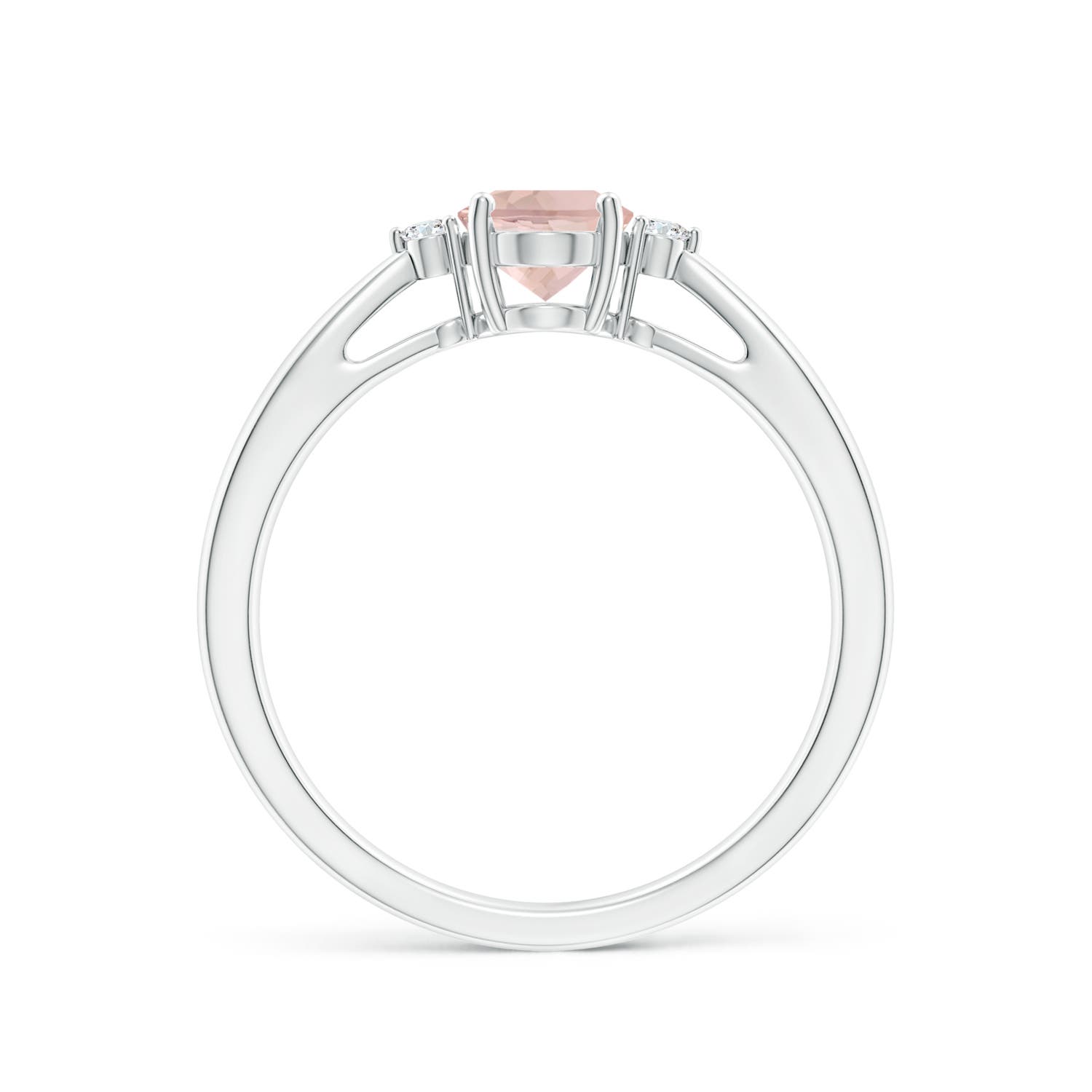 AA - Morganite / 0.74 CT / 14 KT White Gold