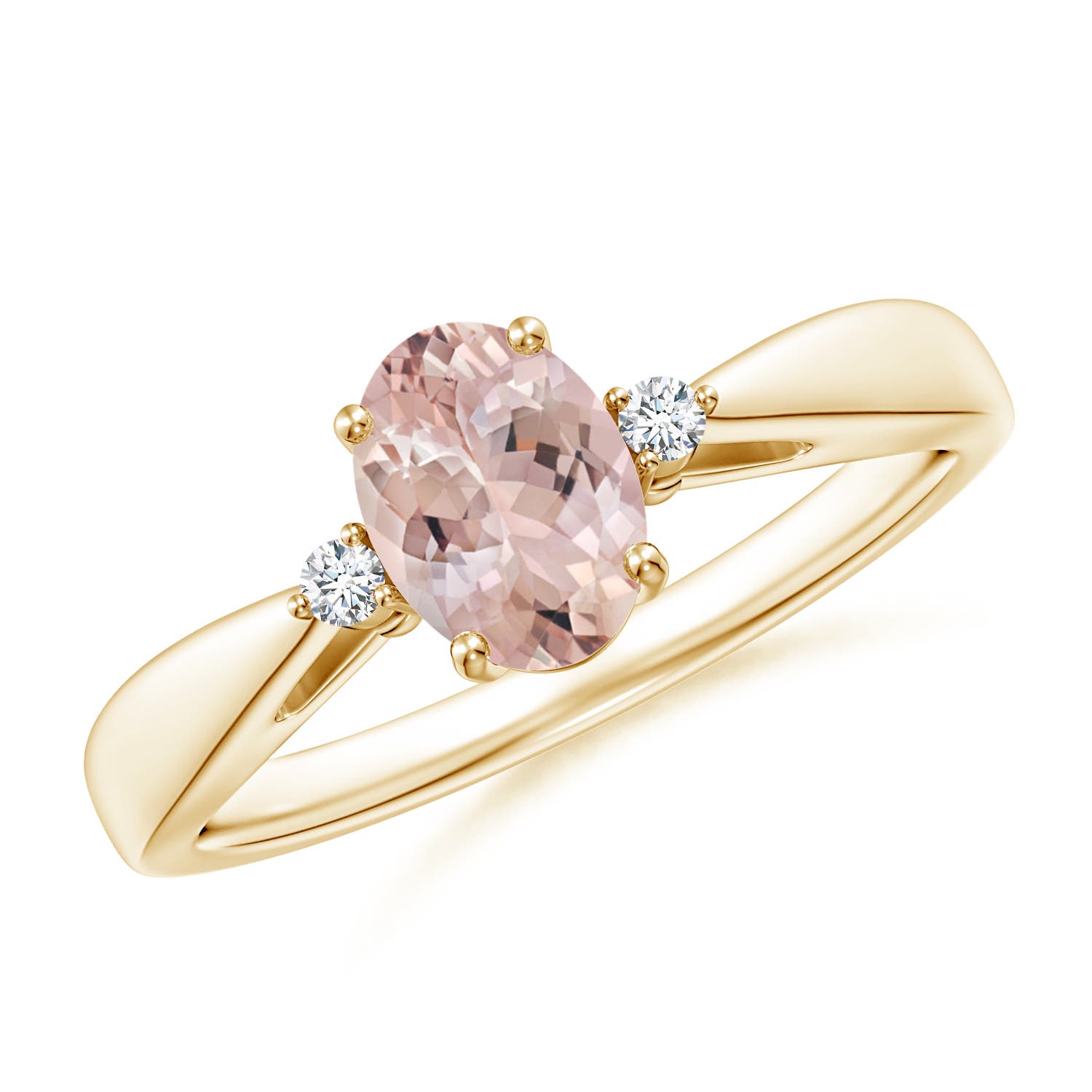 AA - Morganite / 0.74 CT / 14 KT Yellow Gold