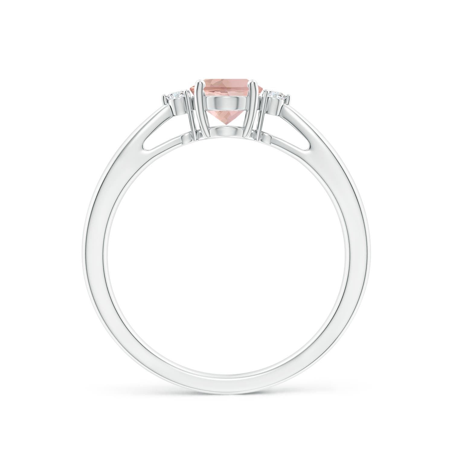 AAA - Morganite / 0.74 CT / 14 KT White Gold