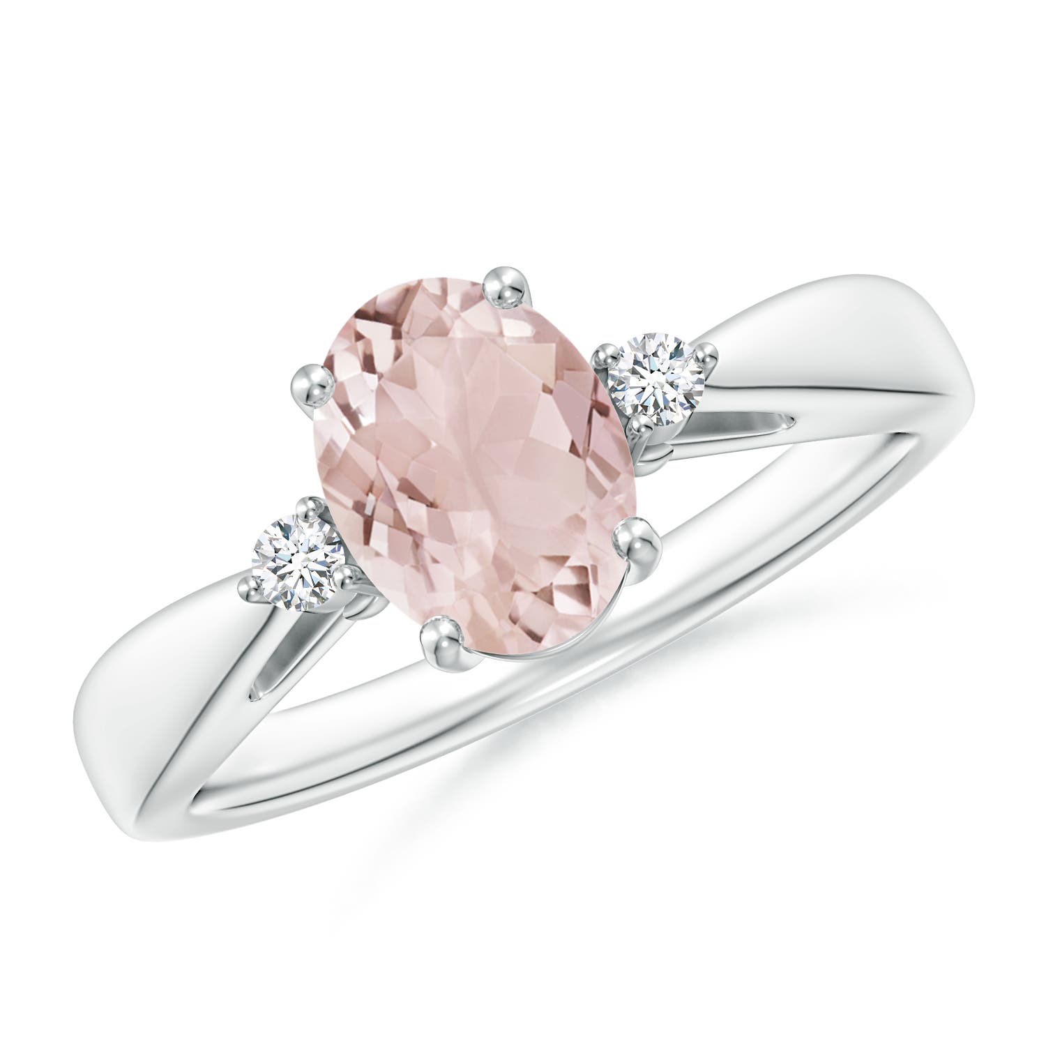 A - Morganite / 1.16 CT / 14 KT White Gold