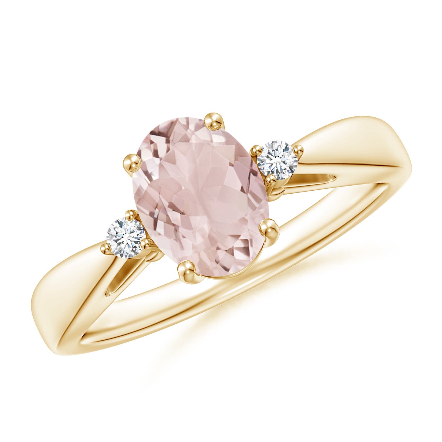 A - Morganite / 1.16 CT / 14 KT Yellow Gold