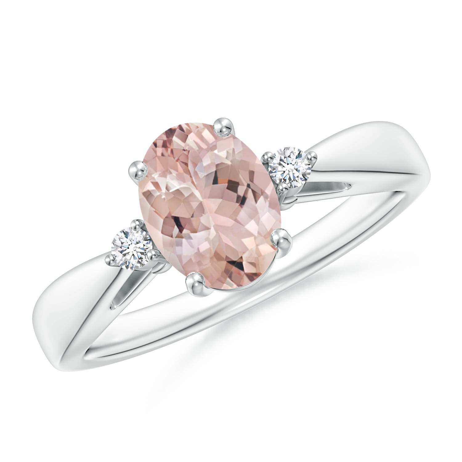 AA - Morganite / 1.16 CT / 14 KT White Gold