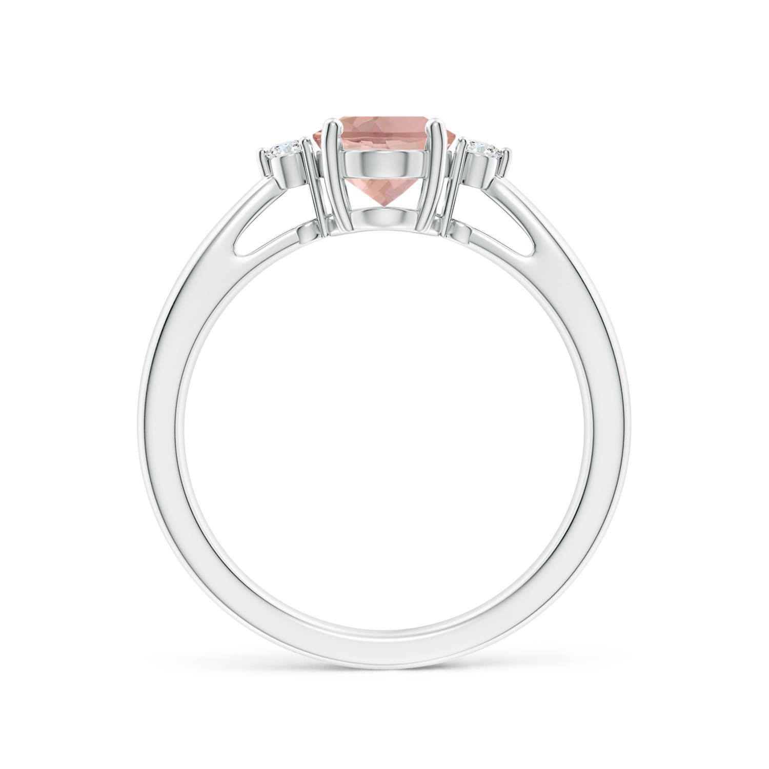 AAAA - Morganite / 1.16 CT / 14 KT White Gold