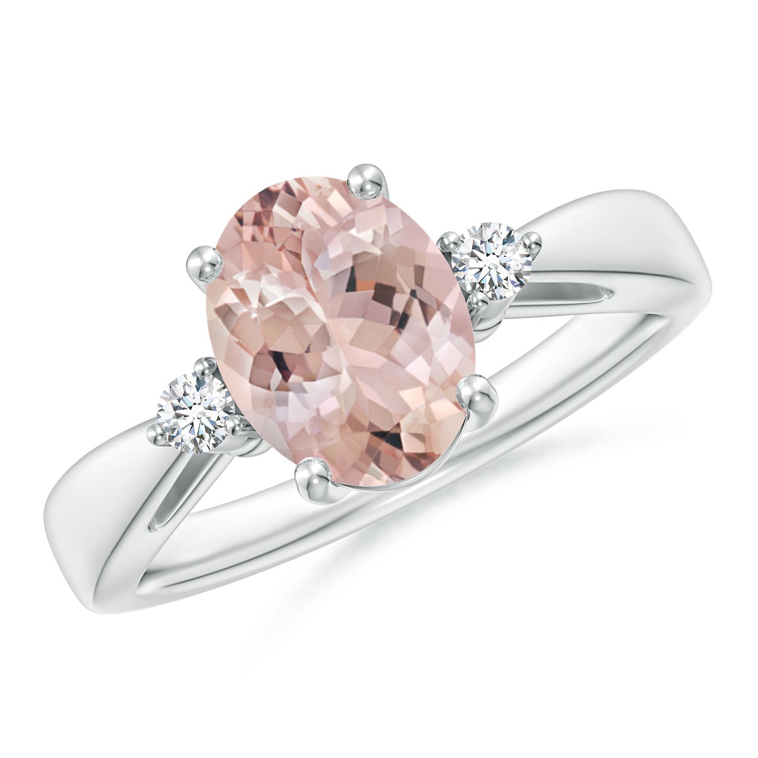 AA - Morganite / 1.72 CT / 14 KT White Gold