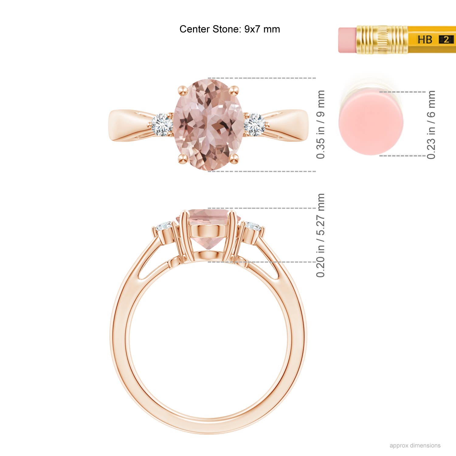 AAA - Morganite / 1.72 CT / 14 KT Rose Gold