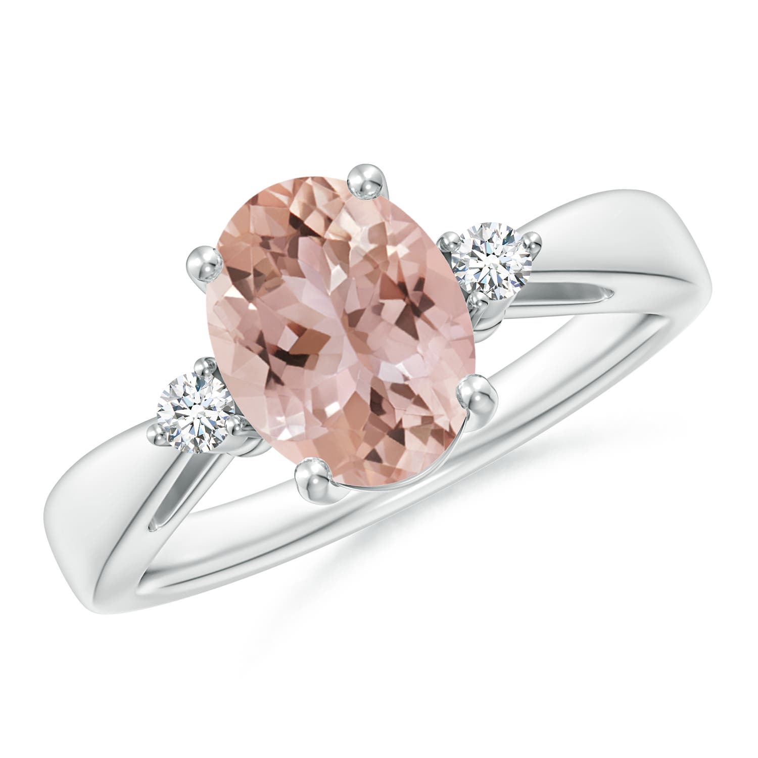 AAA - Morganite / 1.72 CT / 14 KT White Gold